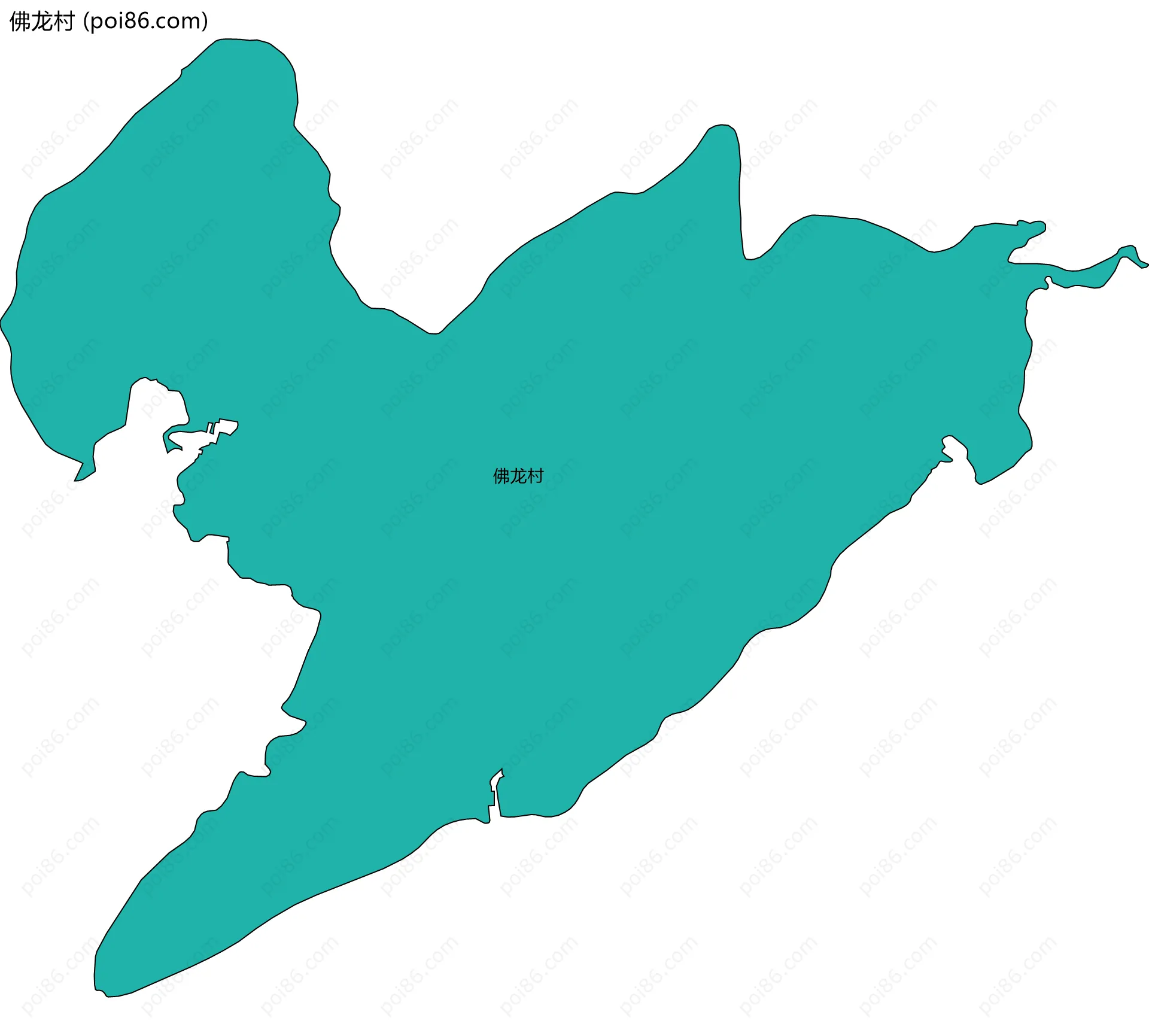 佛龙村边界地图