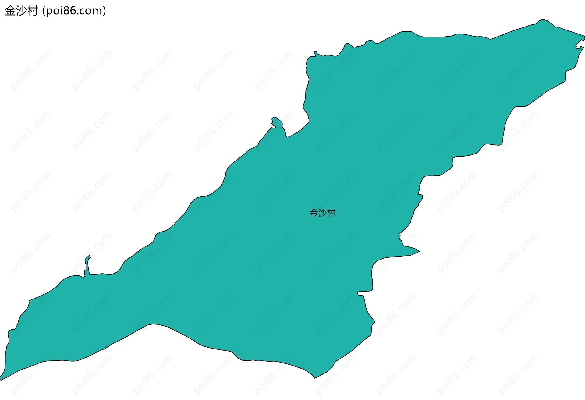金沙村边界地图