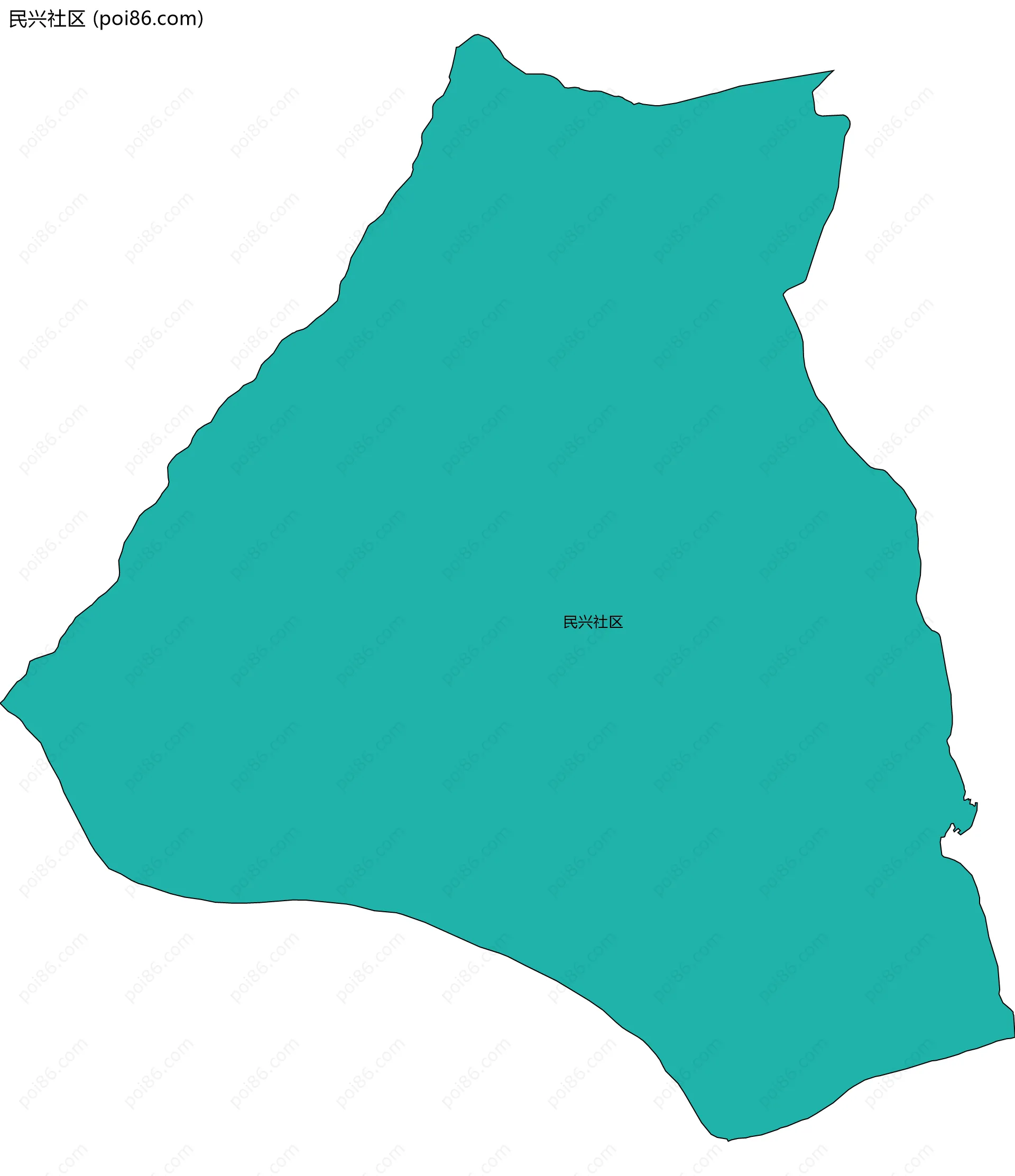 民兴社区边界地图