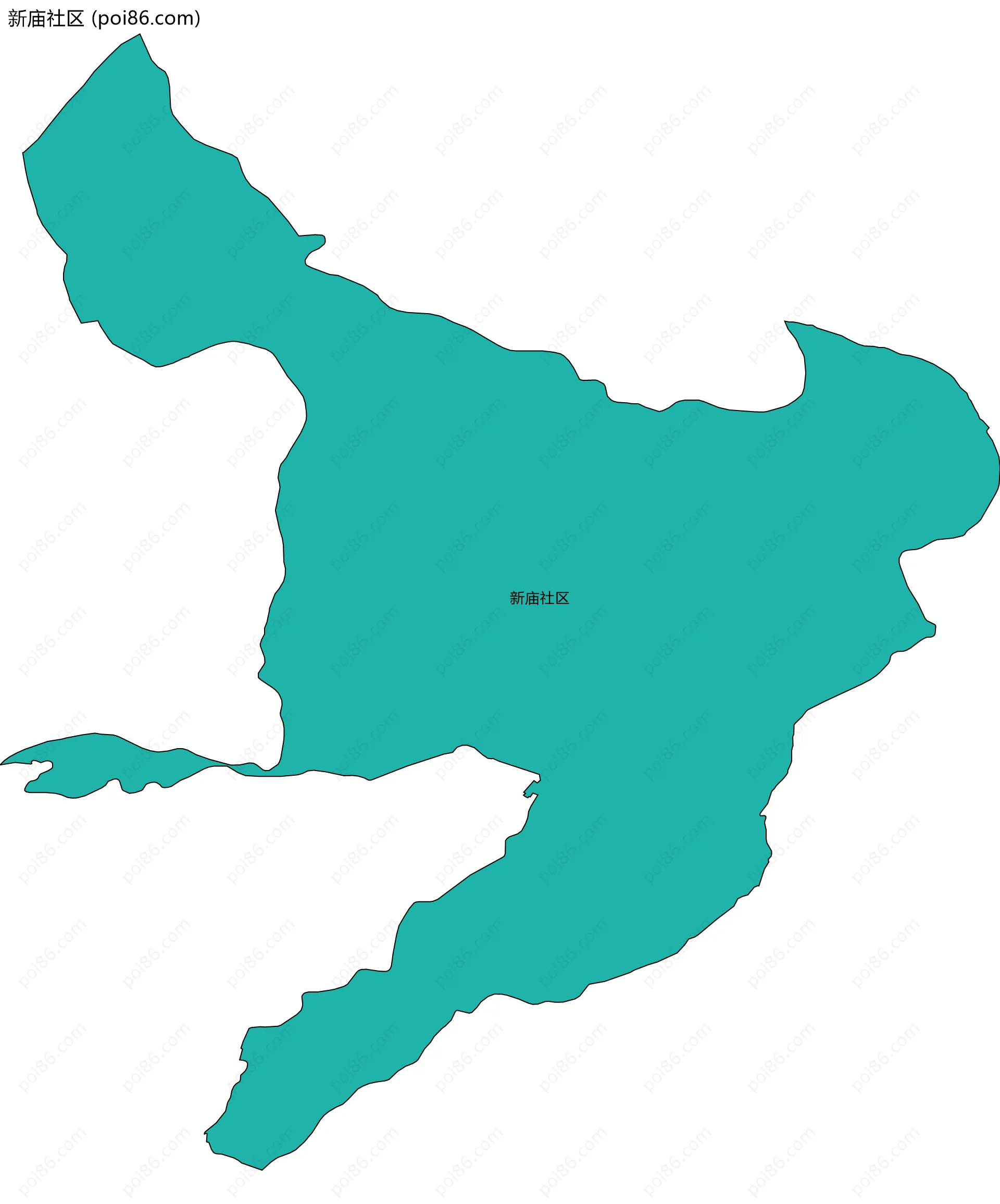 新庙社区边界地图