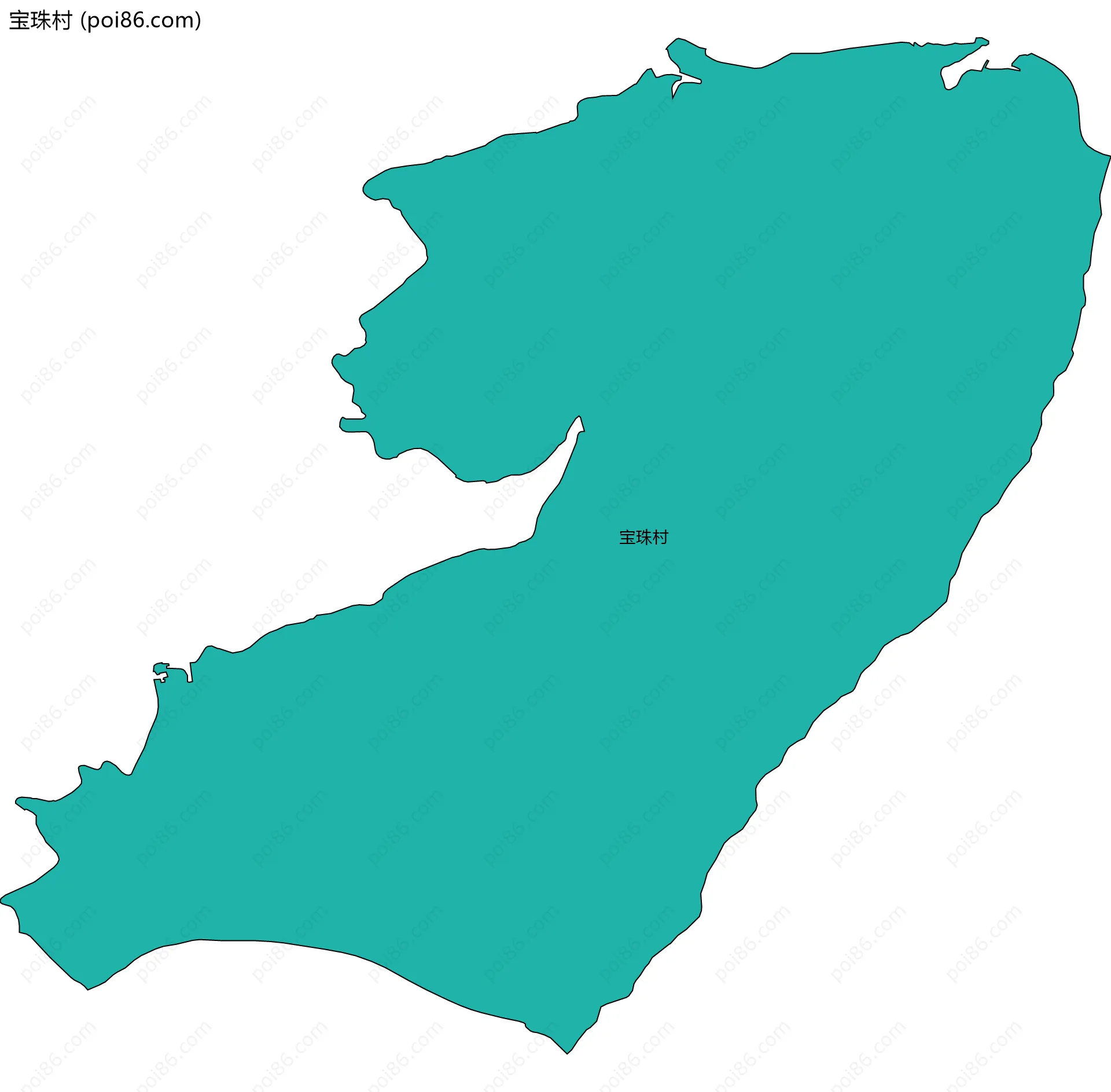 宝珠村边界地图