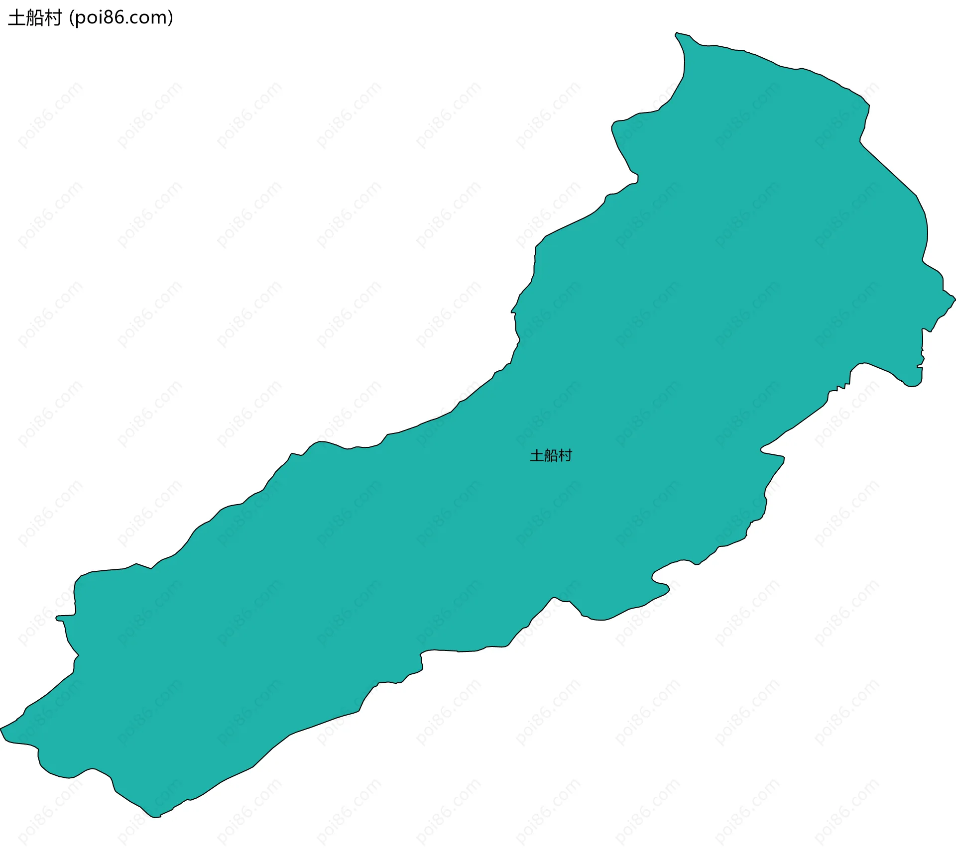 土船村边界地图