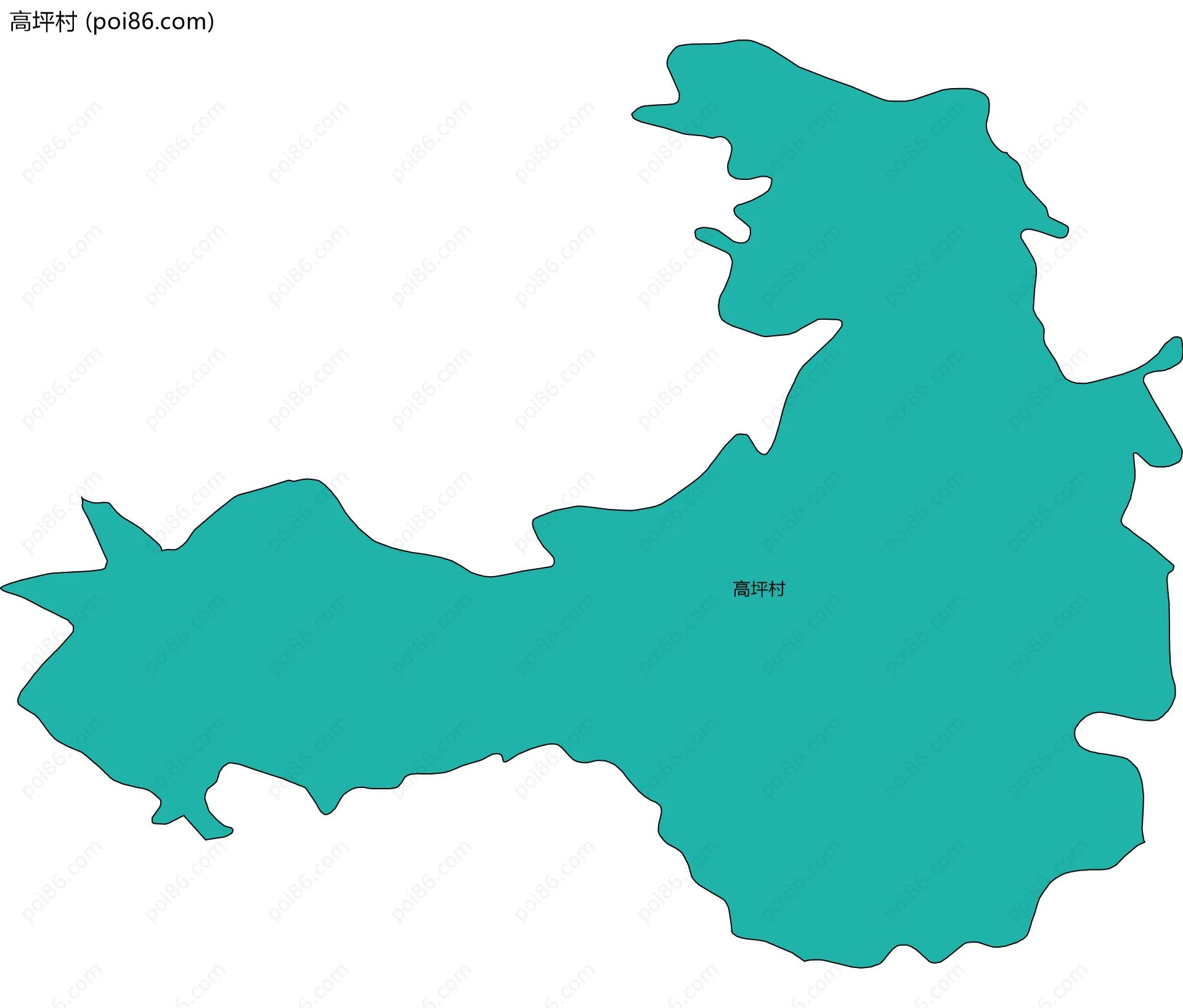 高坪村边界地图