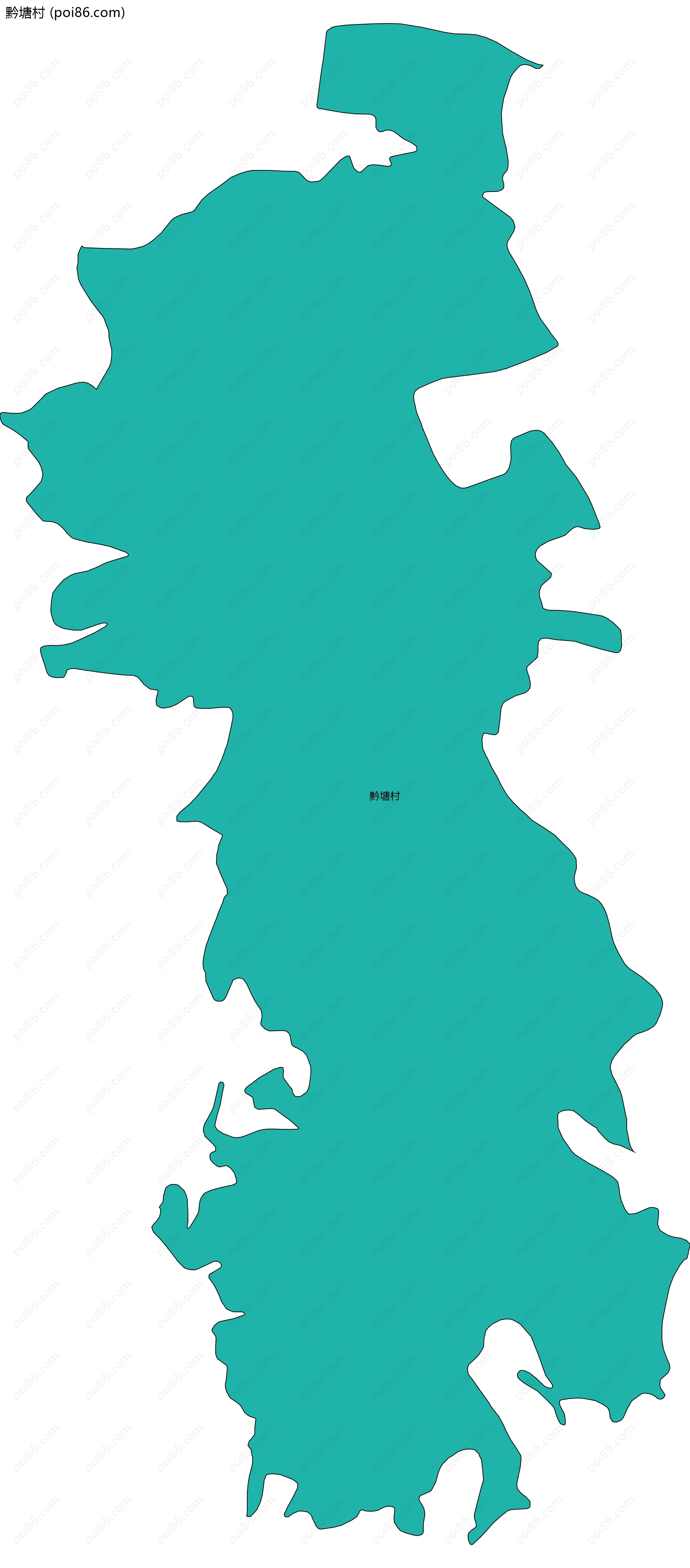黔塘村边界地图