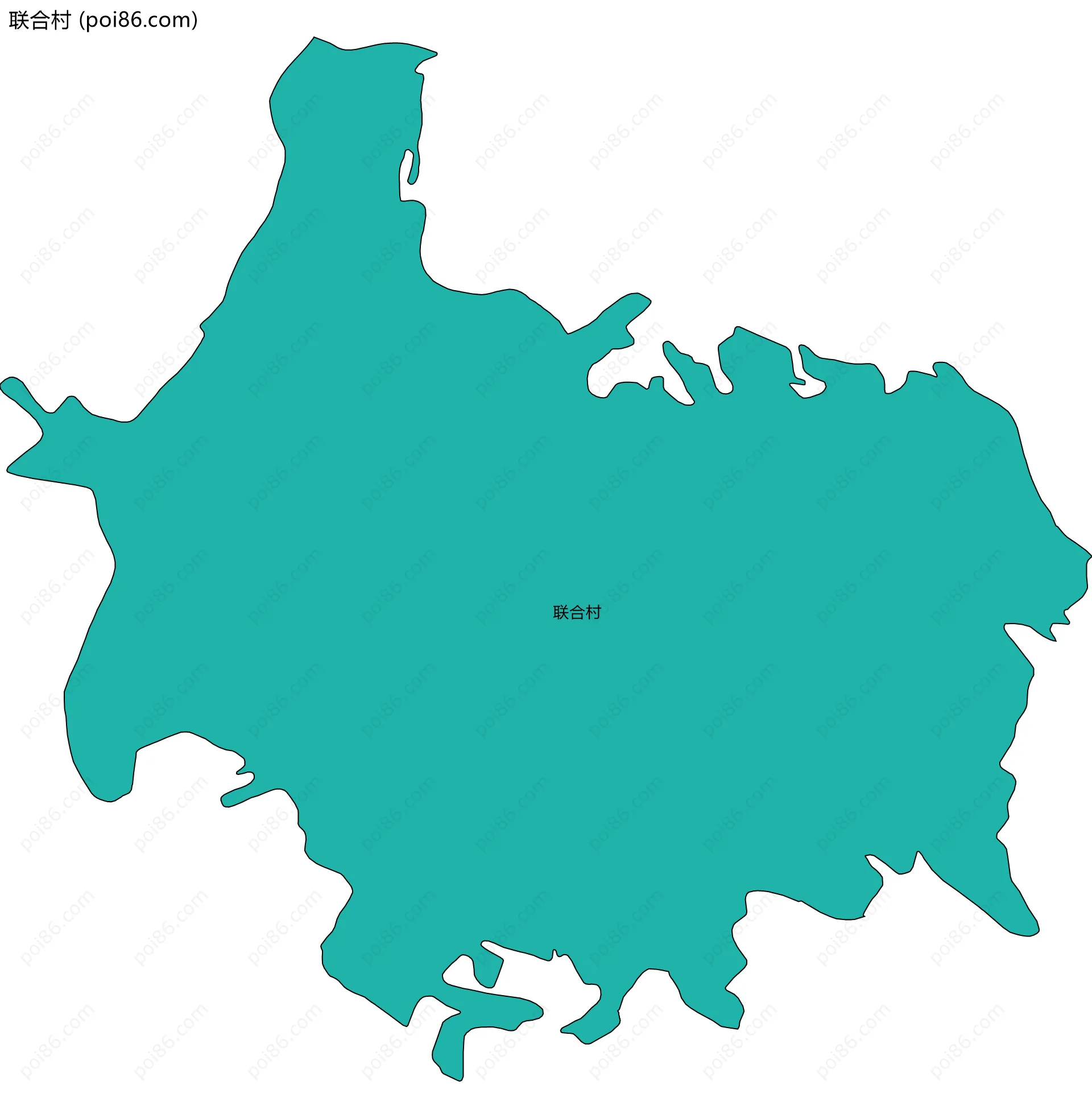 联合村边界地图