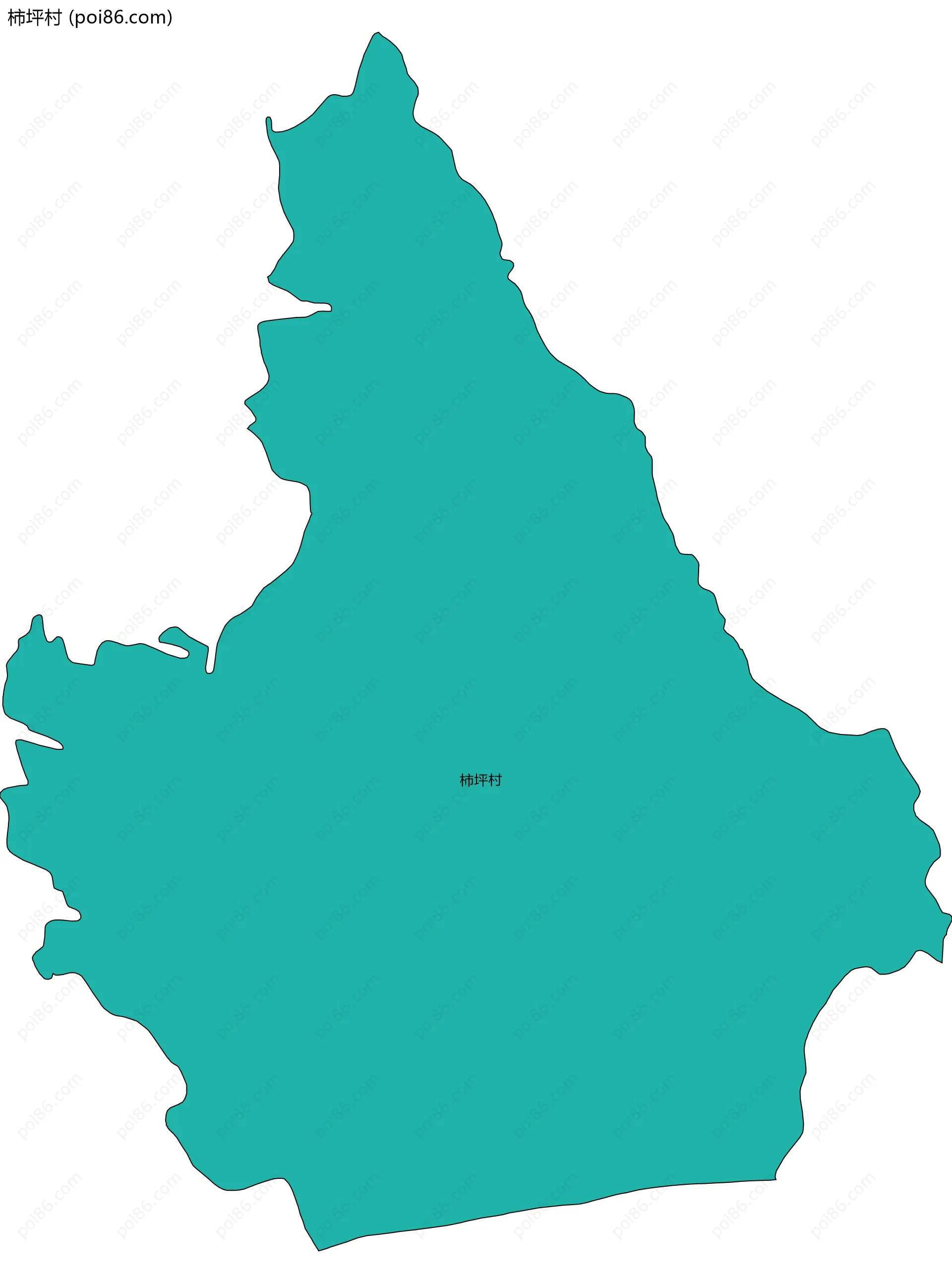 柿坪村边界地图