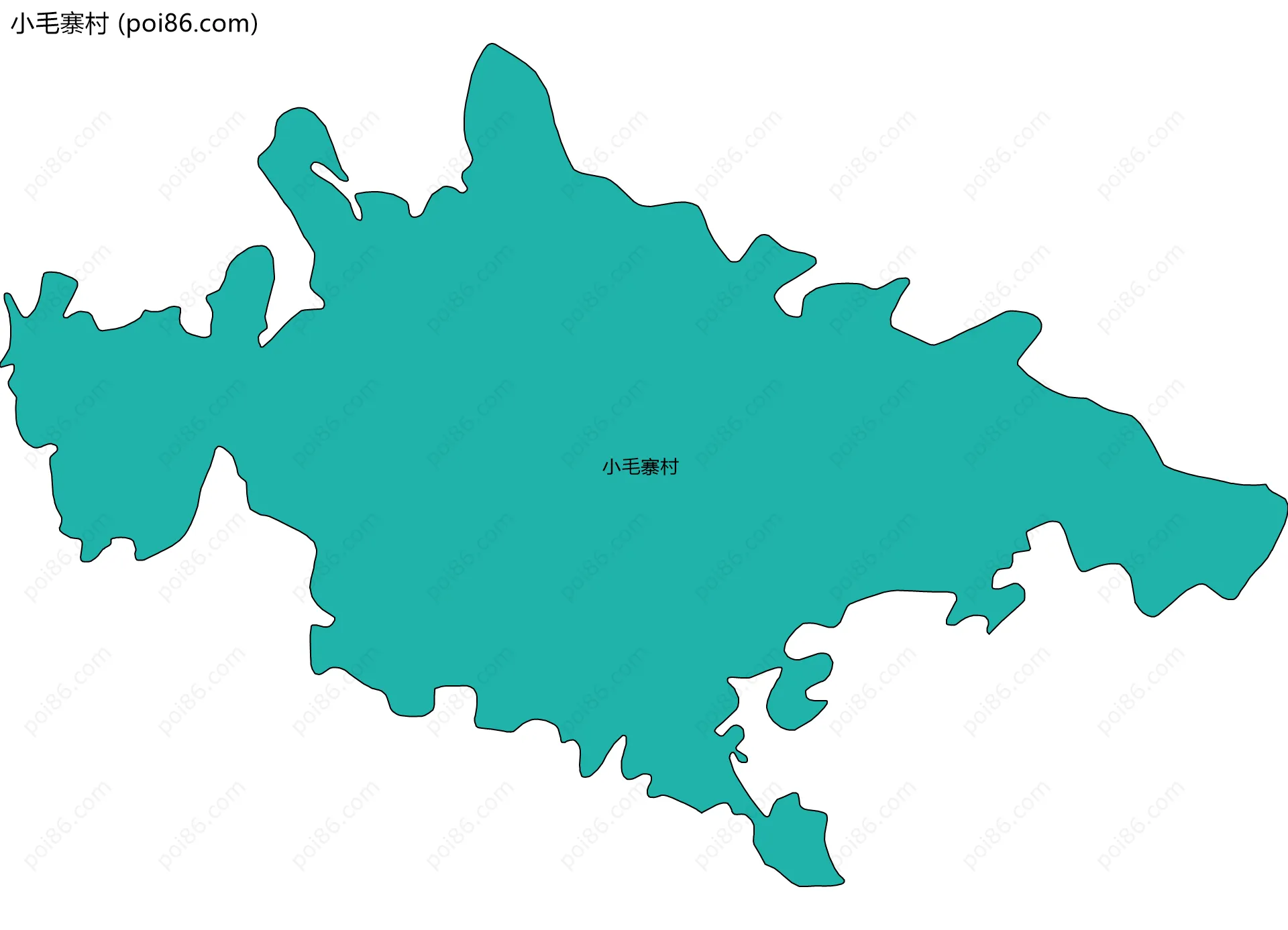 小毛寨村边界地图