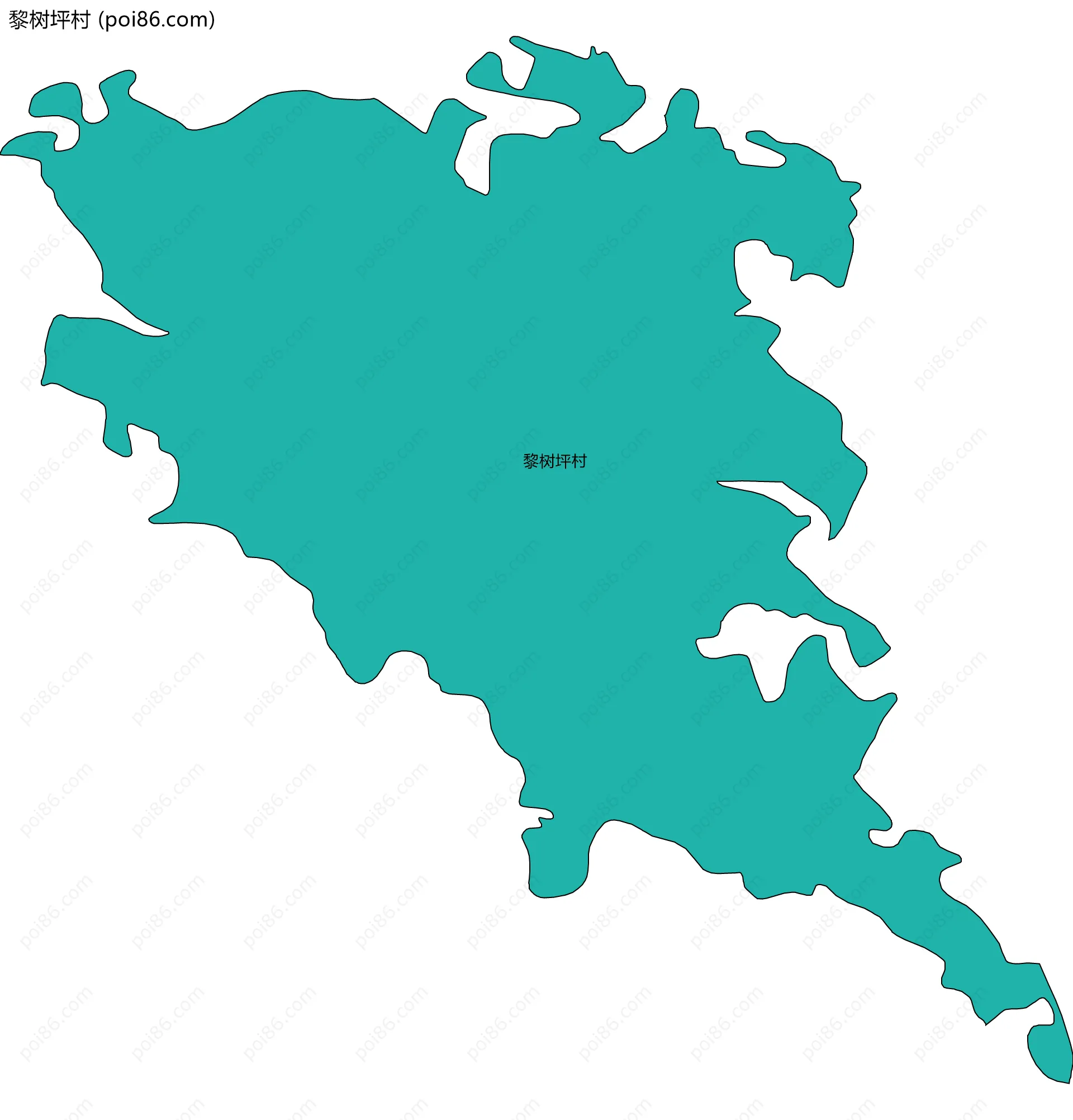 黎树坪村边界地图