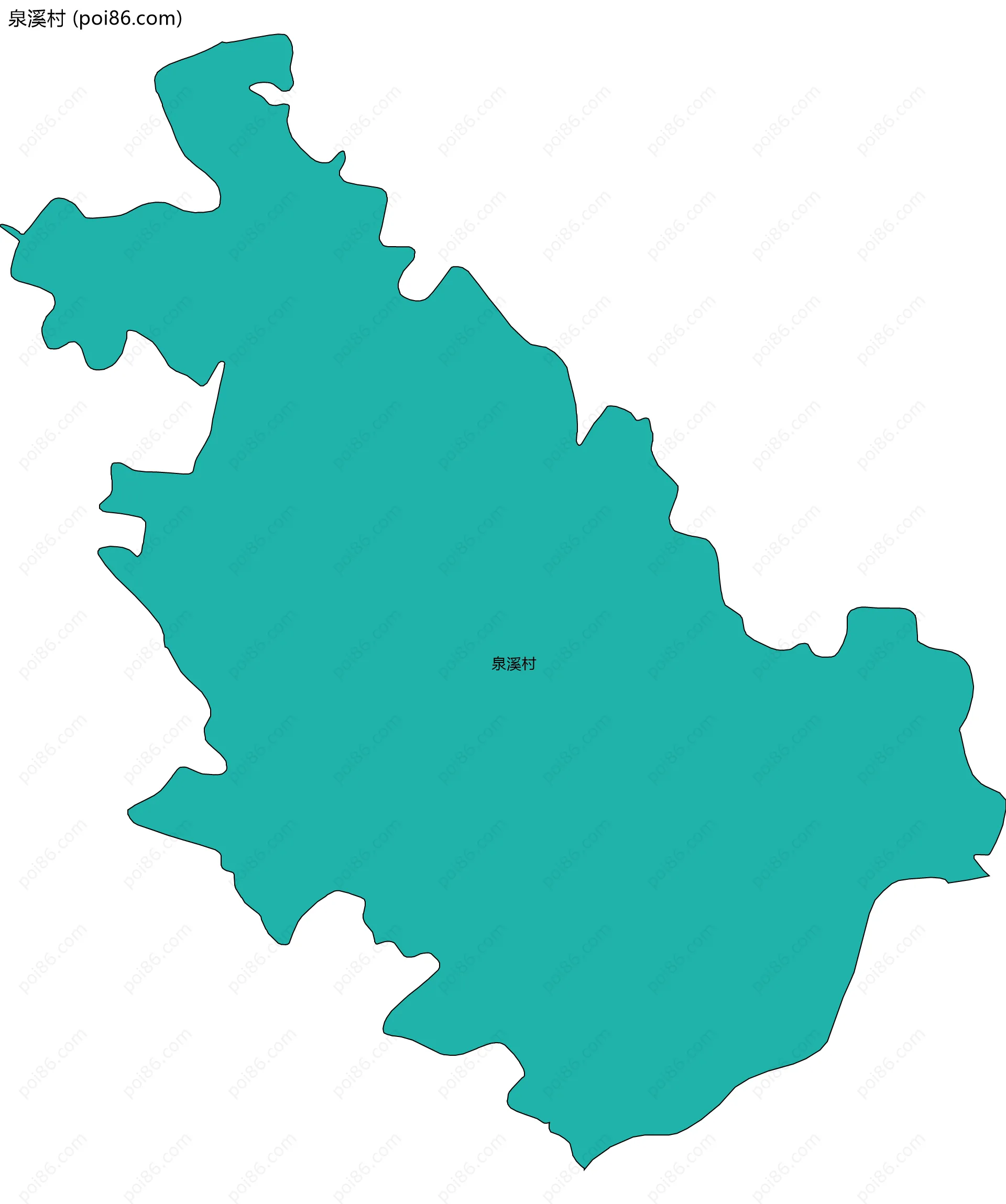 泉溪村边界地图