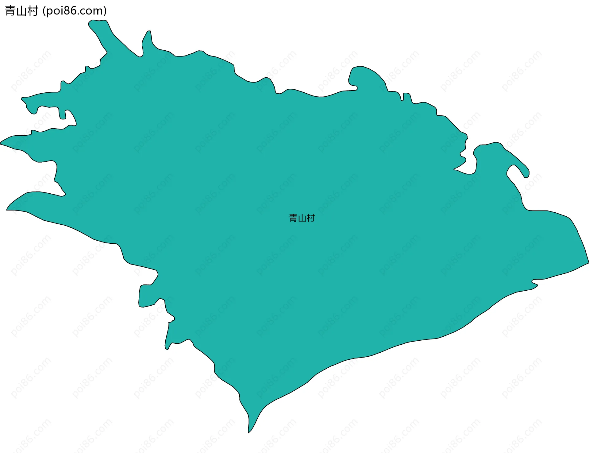 青山村边界地图
