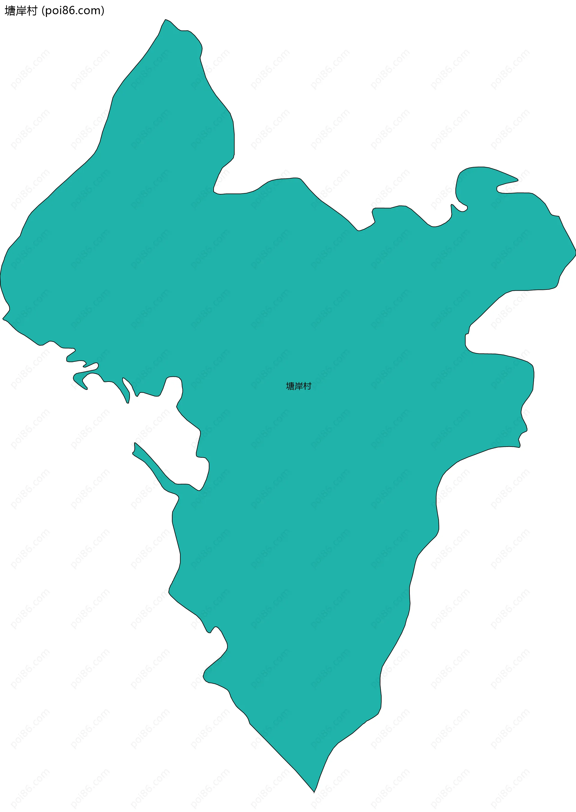 塘岸村边界地图