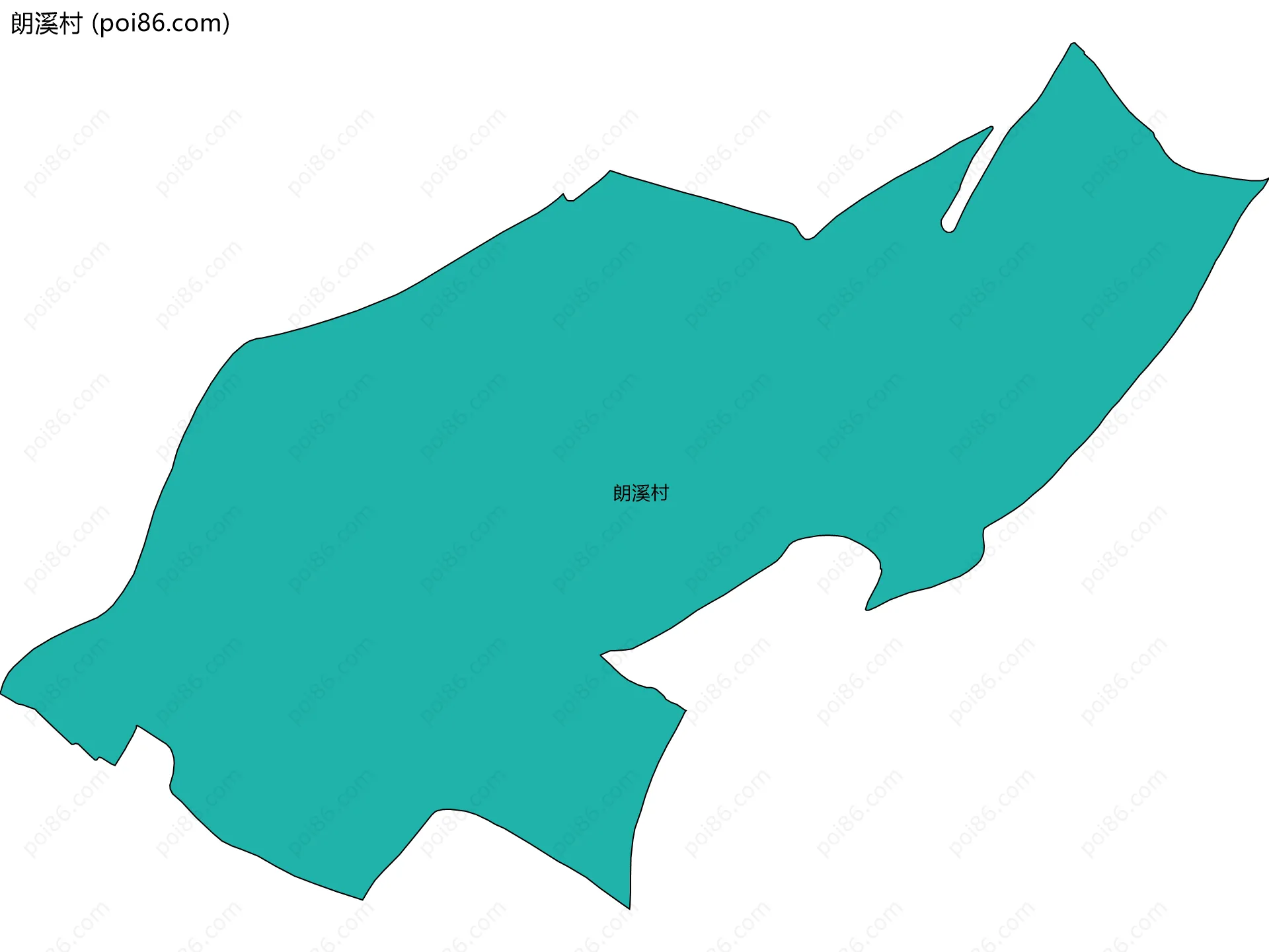朗溪村边界地图