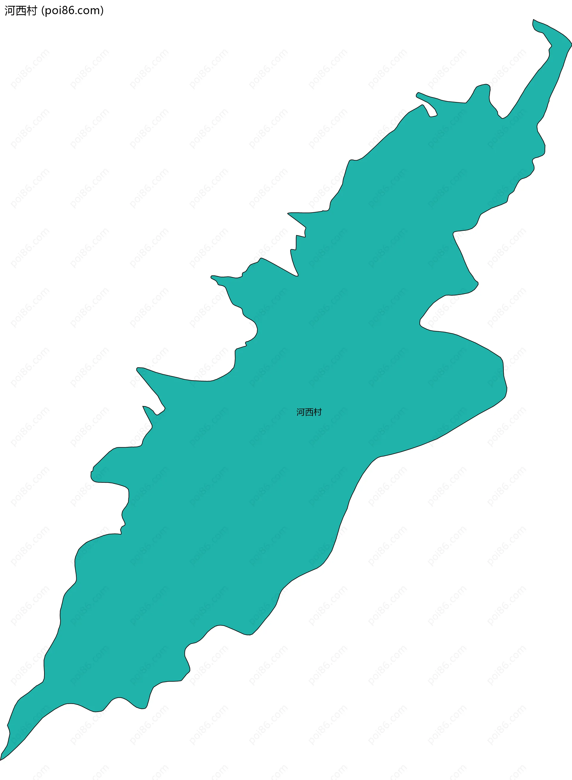 河西村边界地图
