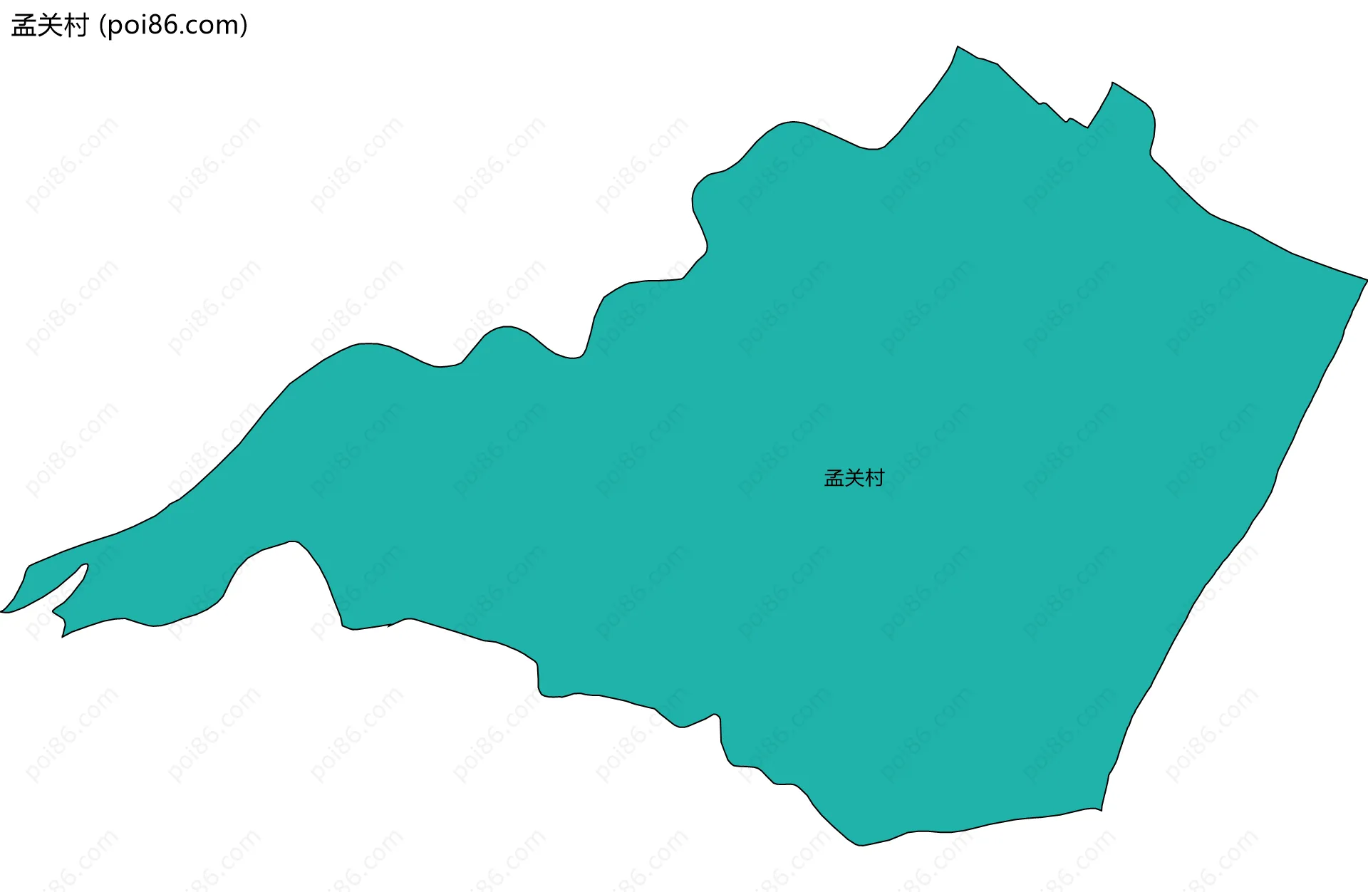 孟关村边界地图