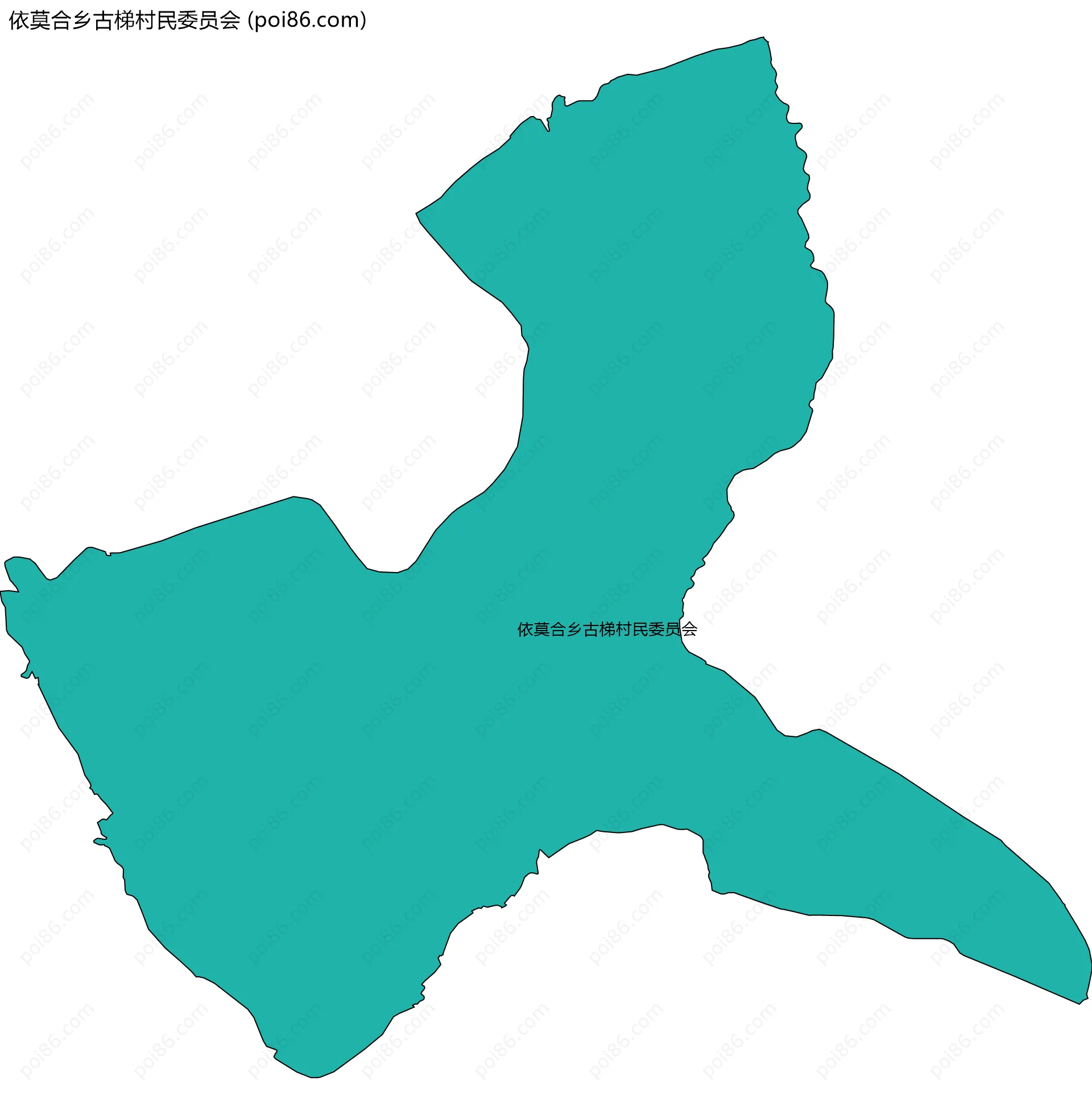 依莫合乡古梯村民委员会边界地图