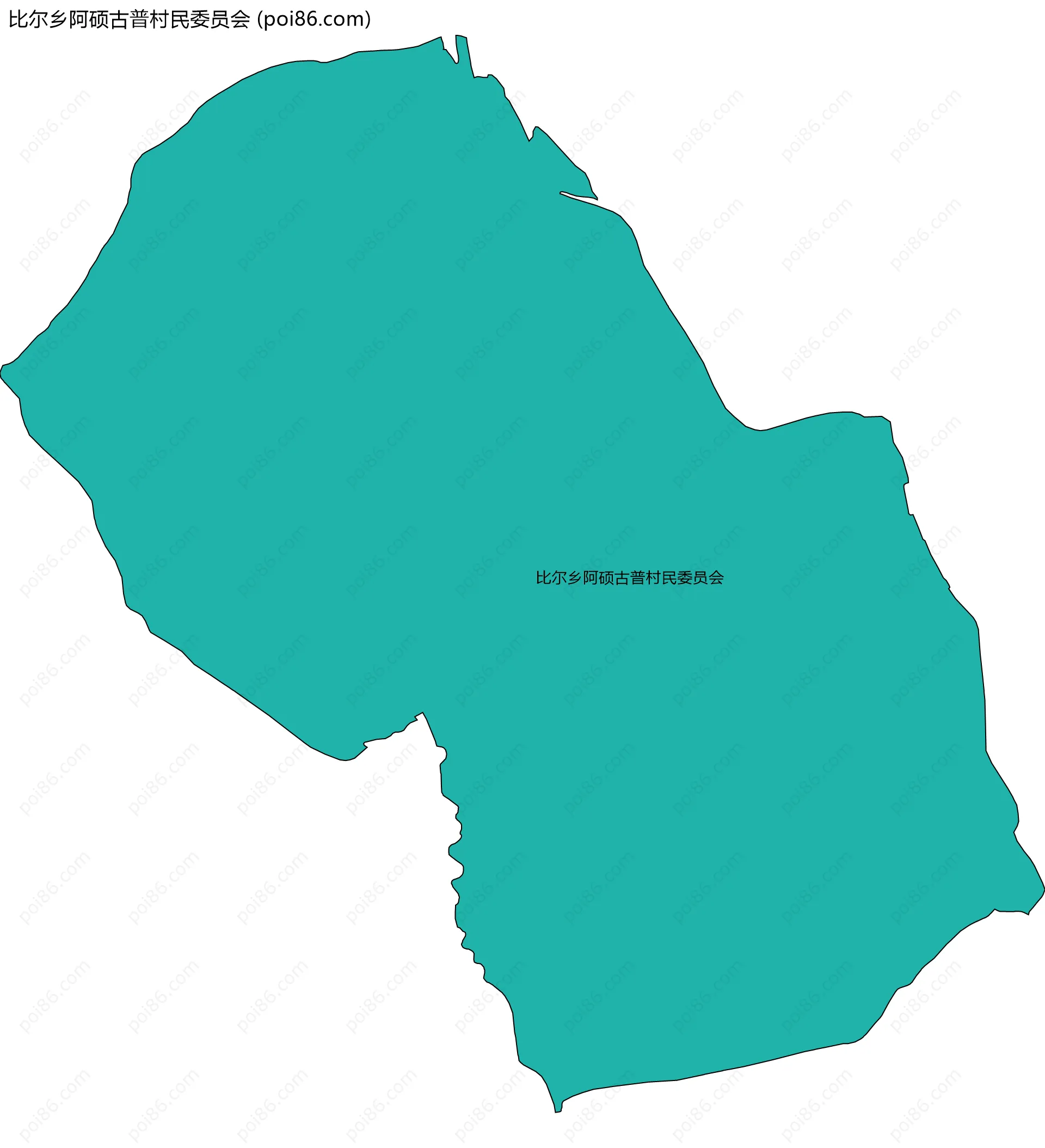比尔乡阿硕古普村民委员会边界地图
