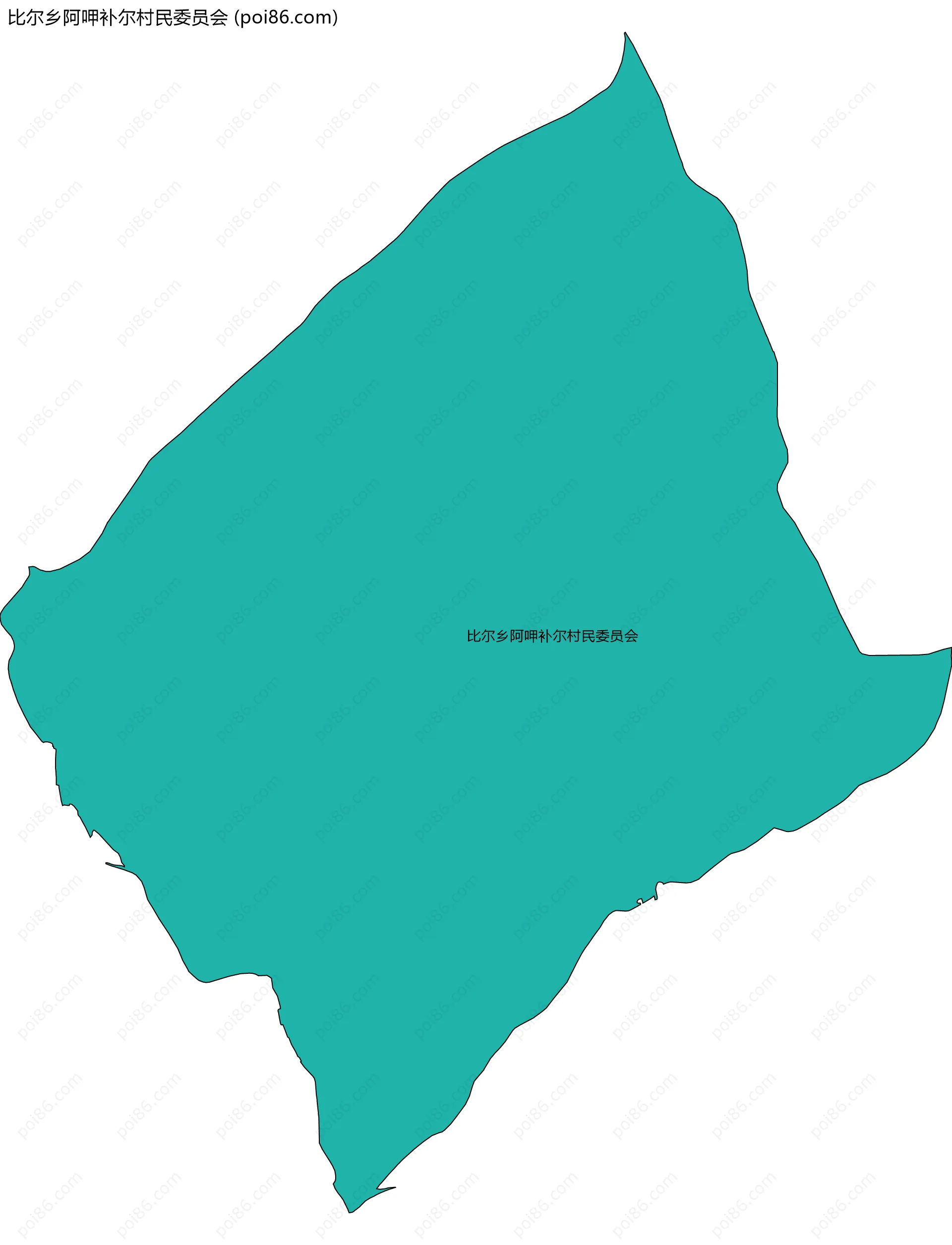 比尔乡阿呷补尔村民委员会边界地图