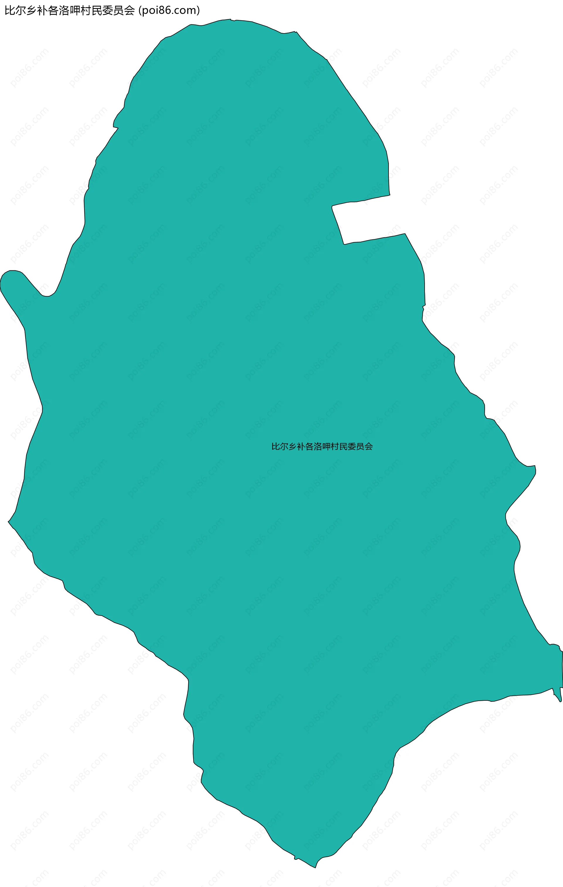 比尔乡补各洛呷村民委员会边界地图