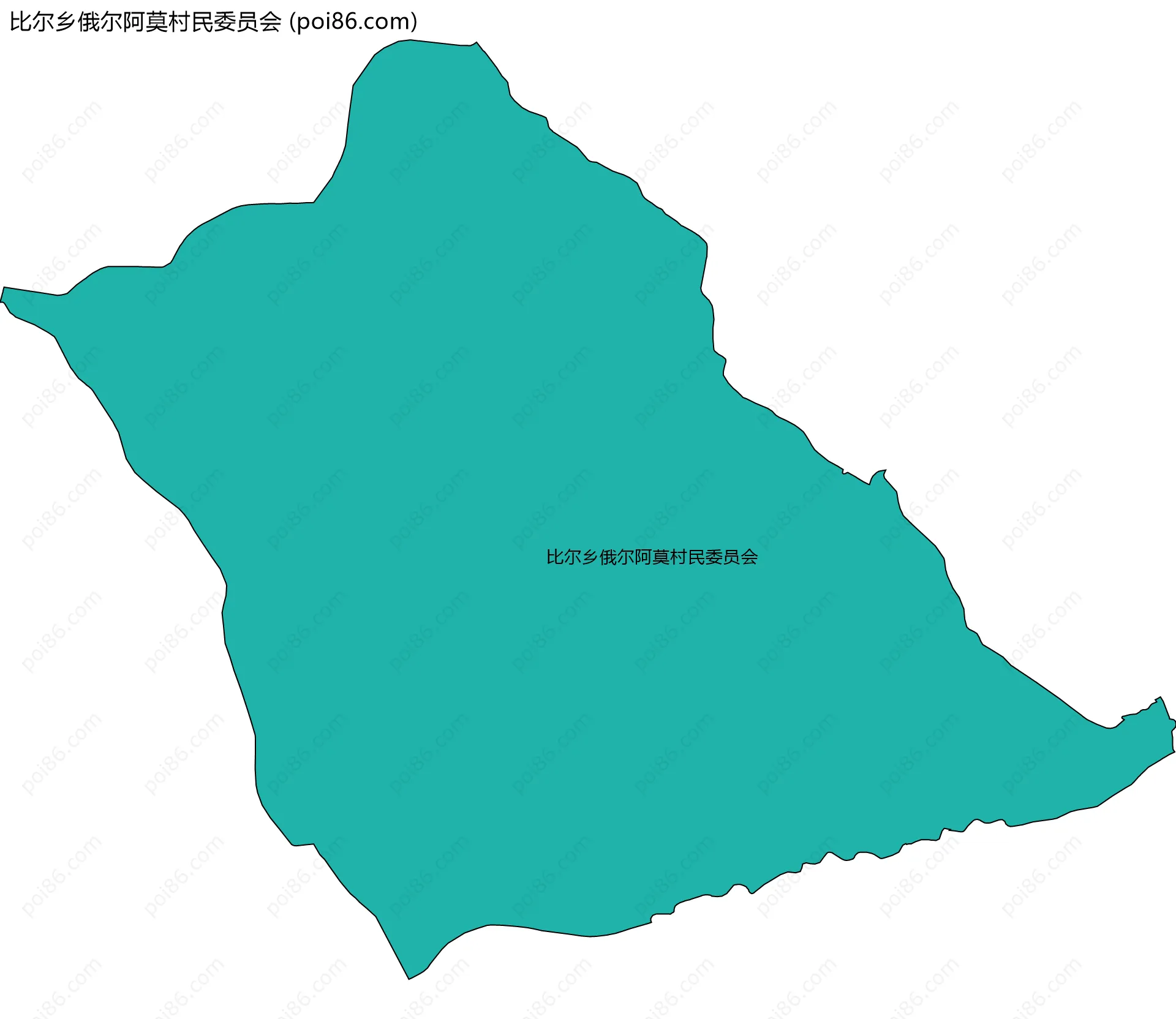 比尔乡俄尔阿莫村民委员会边界地图