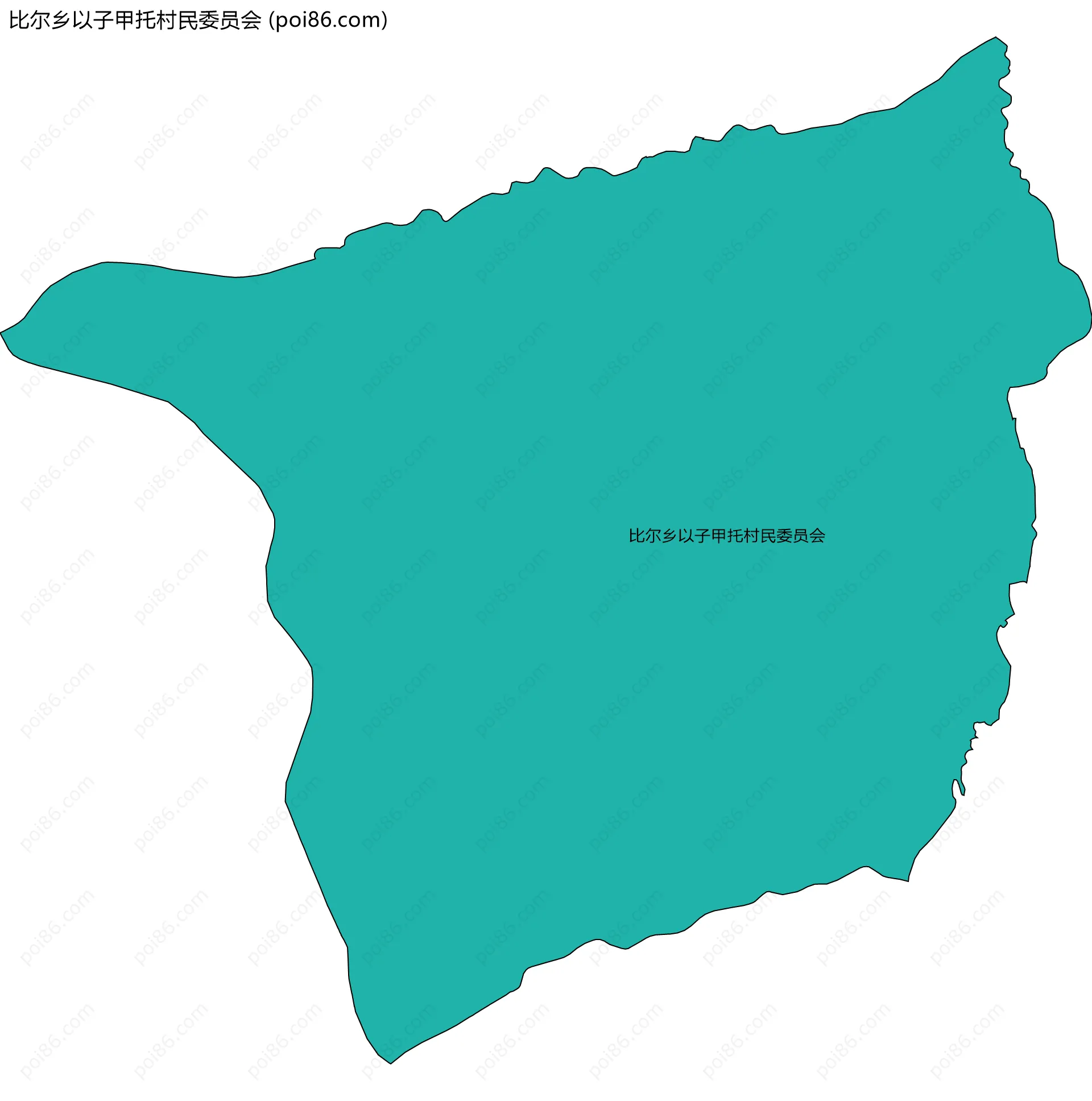 比尔乡以子甲托村民委员会边界地图