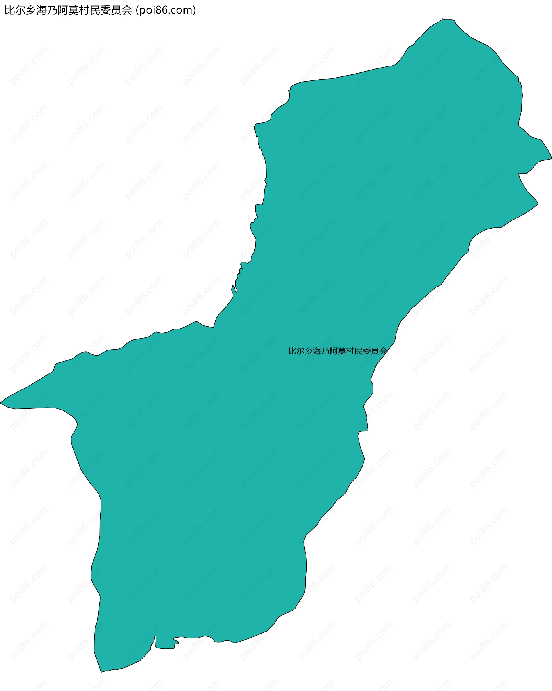 比尔乡海乃阿莫村民委员会边界地图