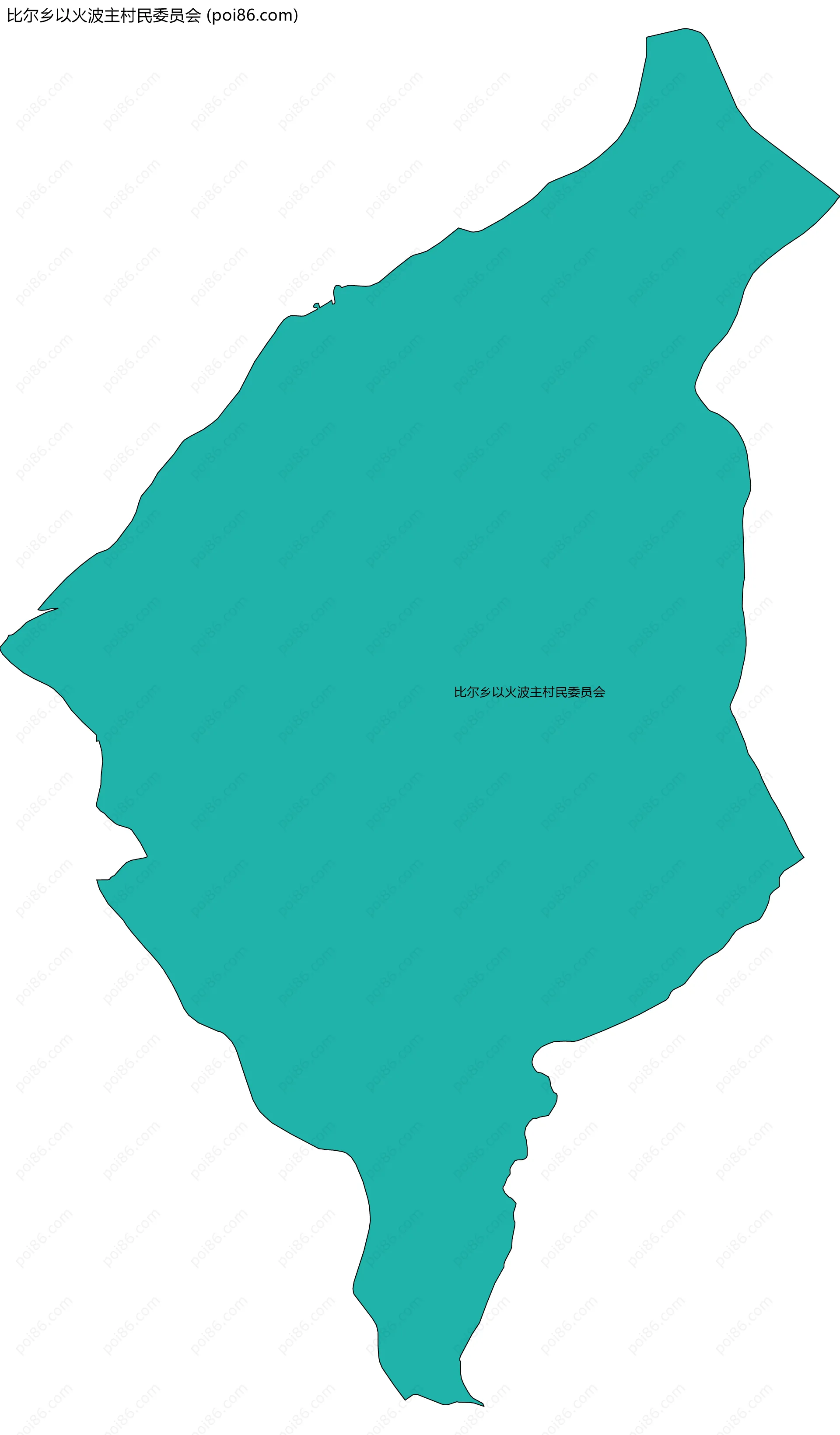 比尔乡以火波主村民委员会边界地图