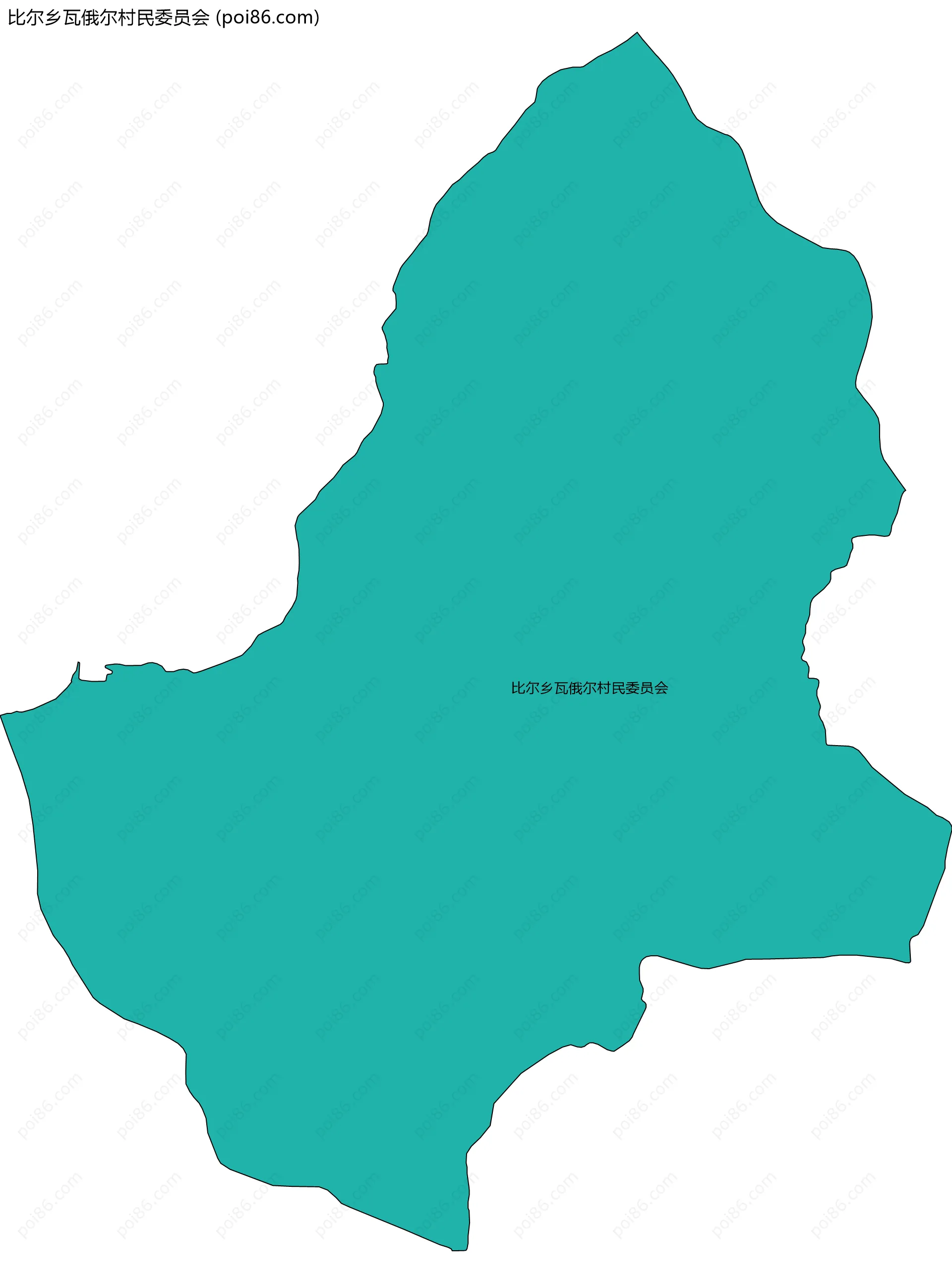 比尔乡瓦俄尔村民委员会边界地图