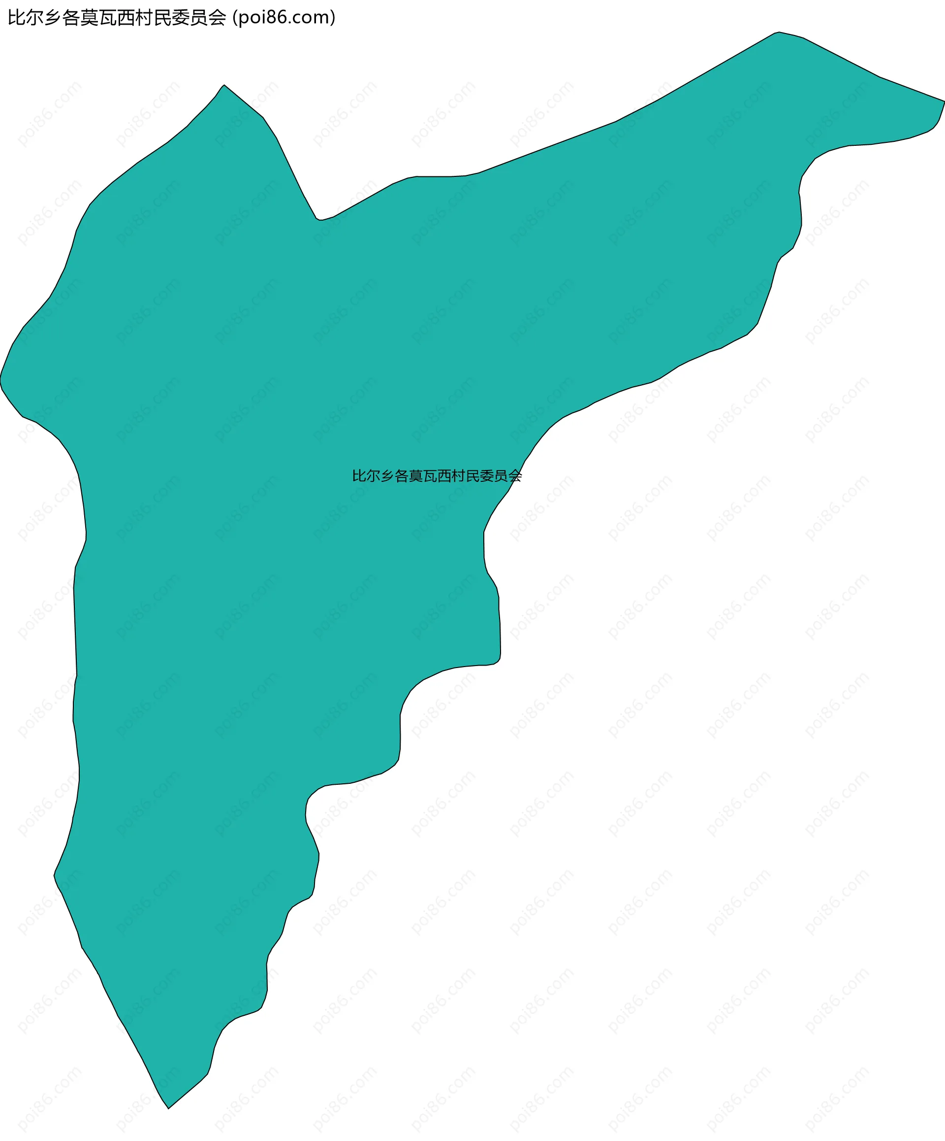 比尔乡各莫瓦西村民委员会边界地图