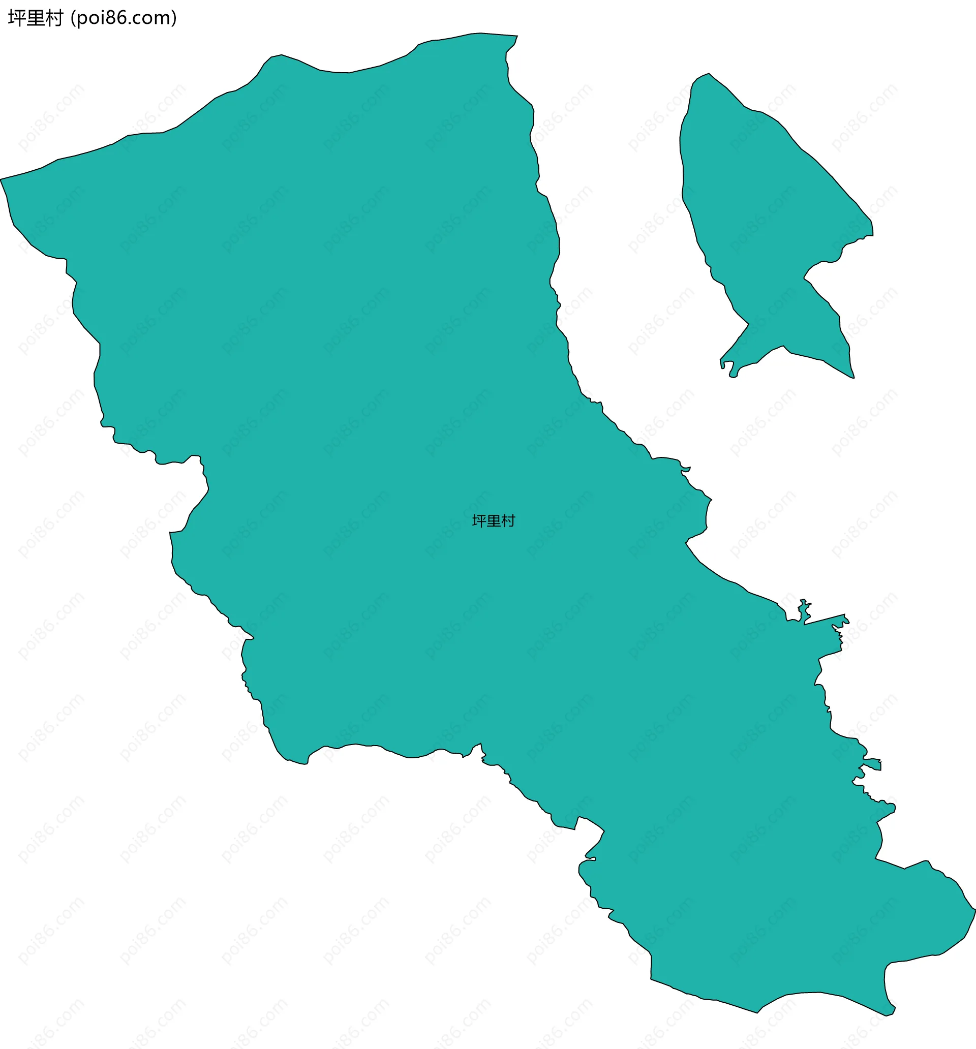 坪里村边界地图