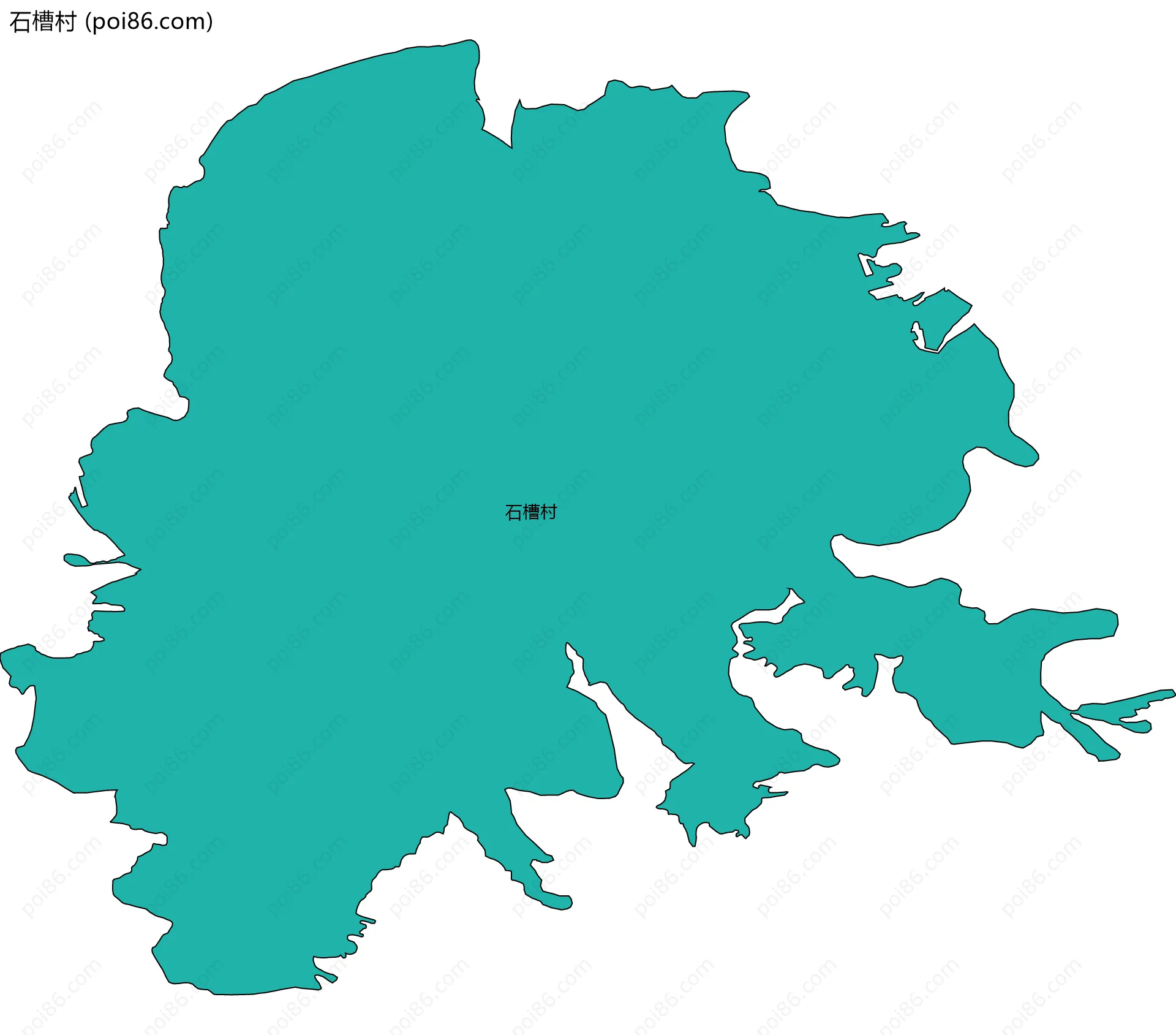 石槽村边界地图