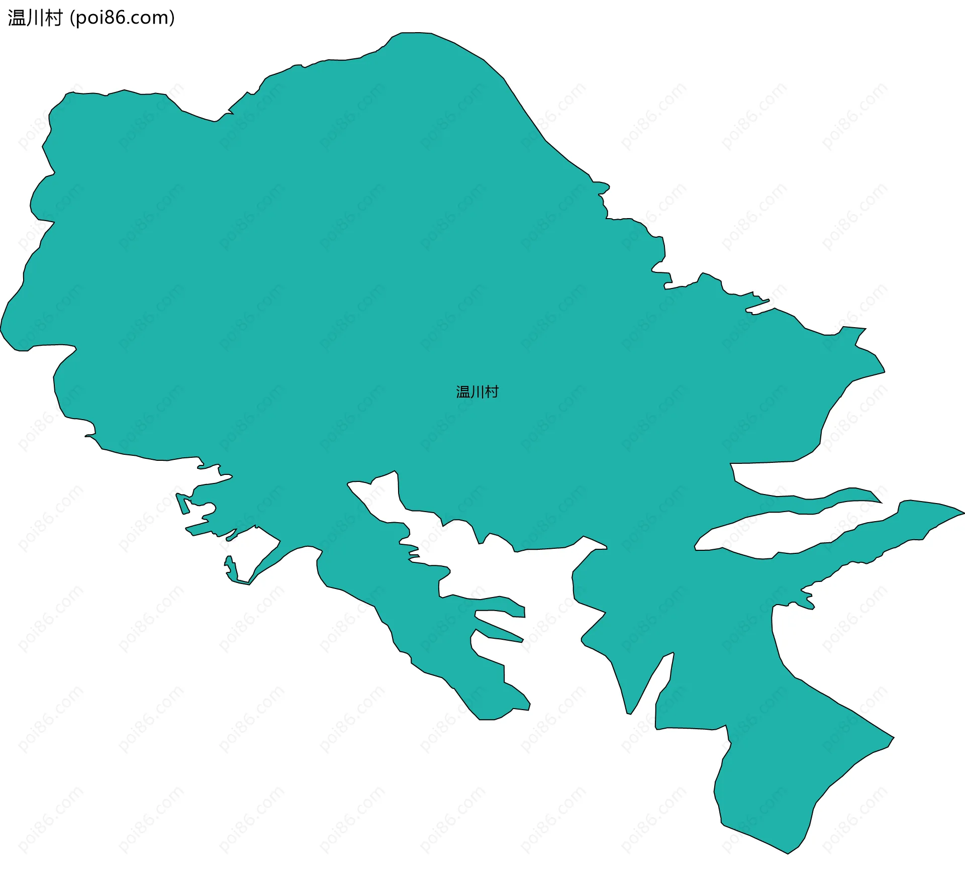 温川村边界地图