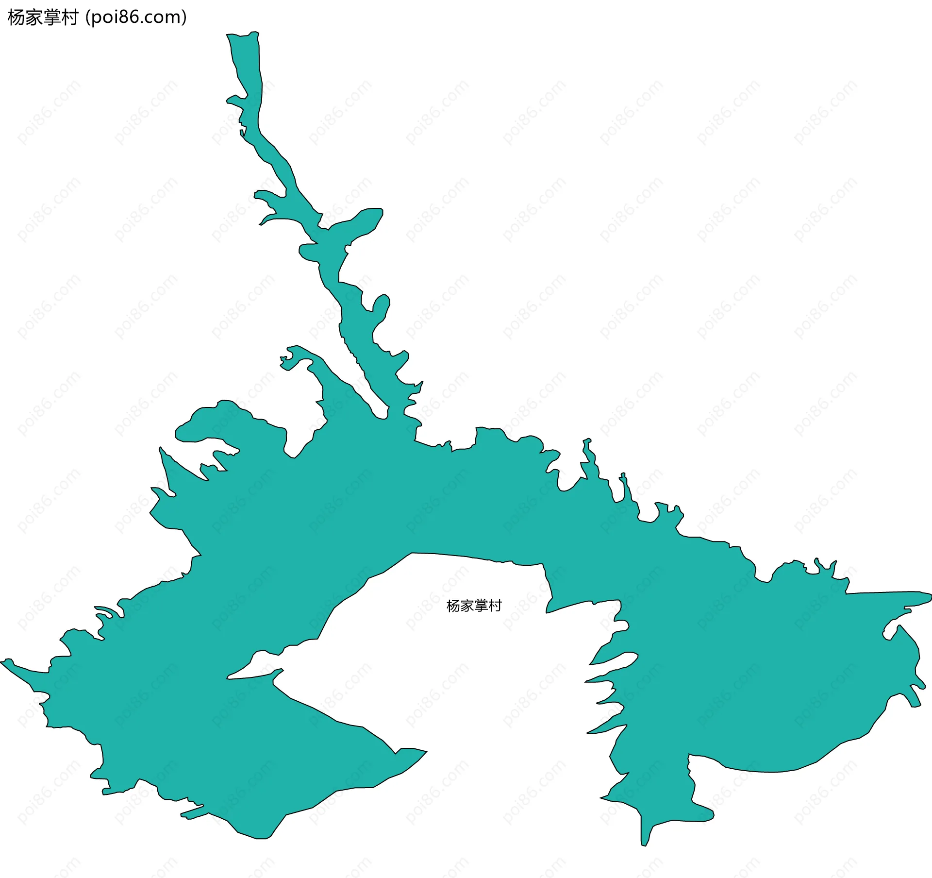 杨家掌村边界地图