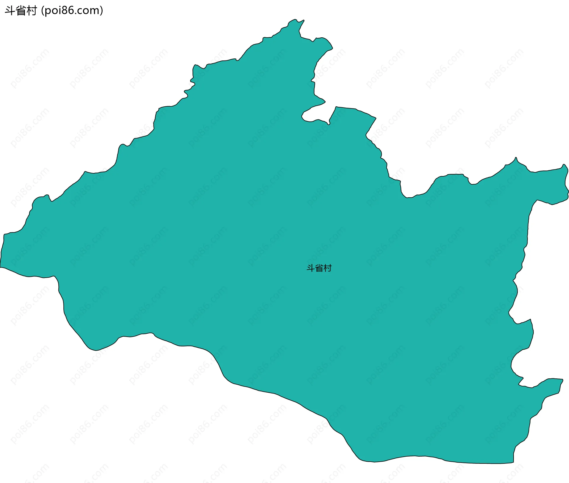 斗省村边界地图