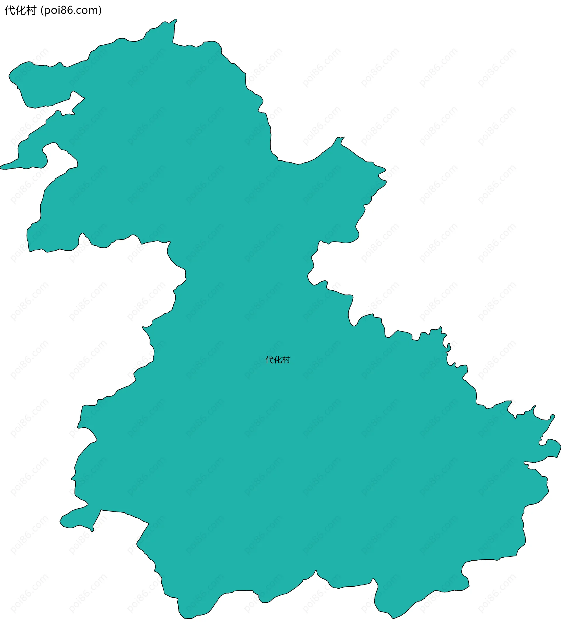 代化村边界地图