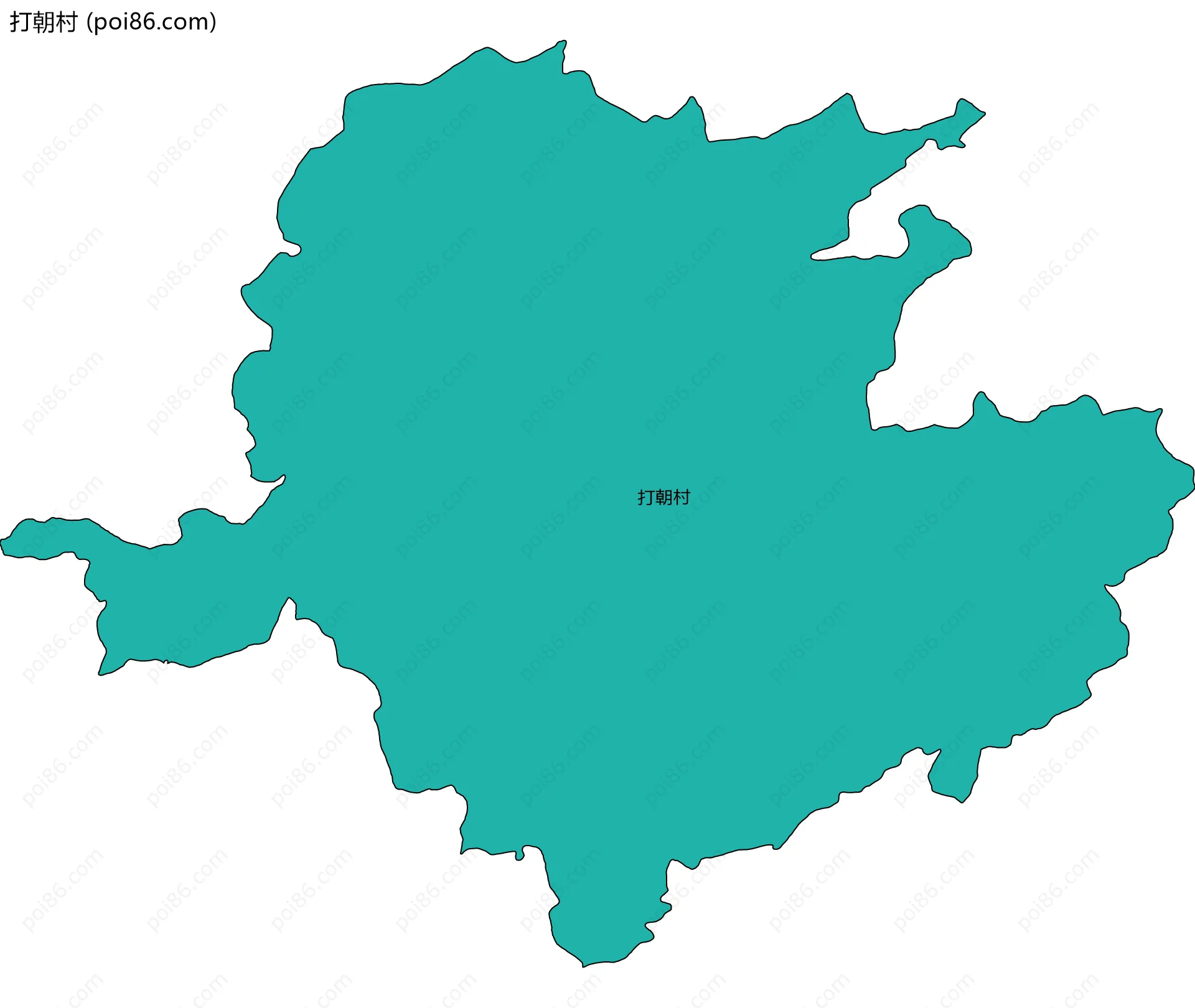 打朝村边界地图