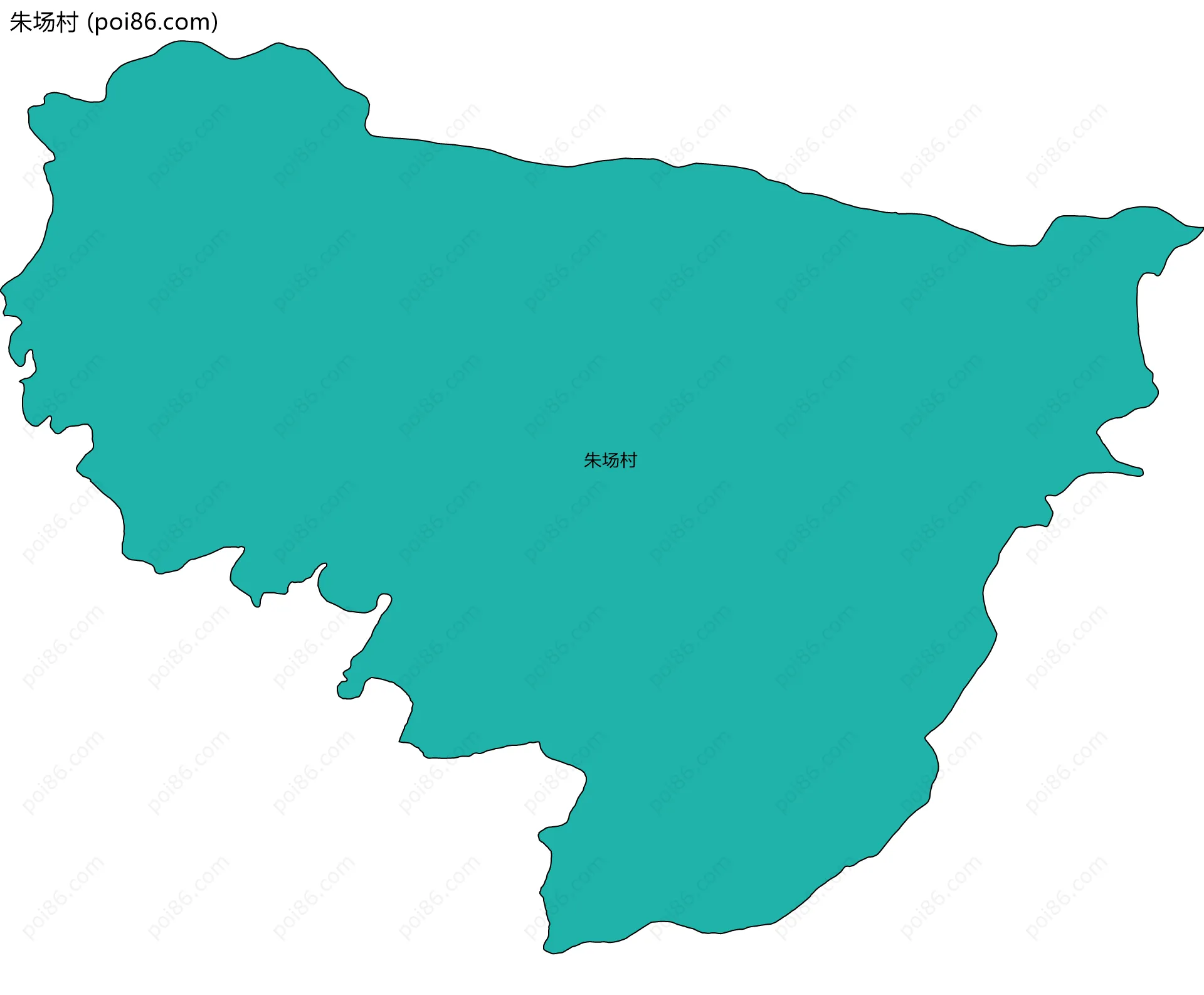 朱场村边界地图