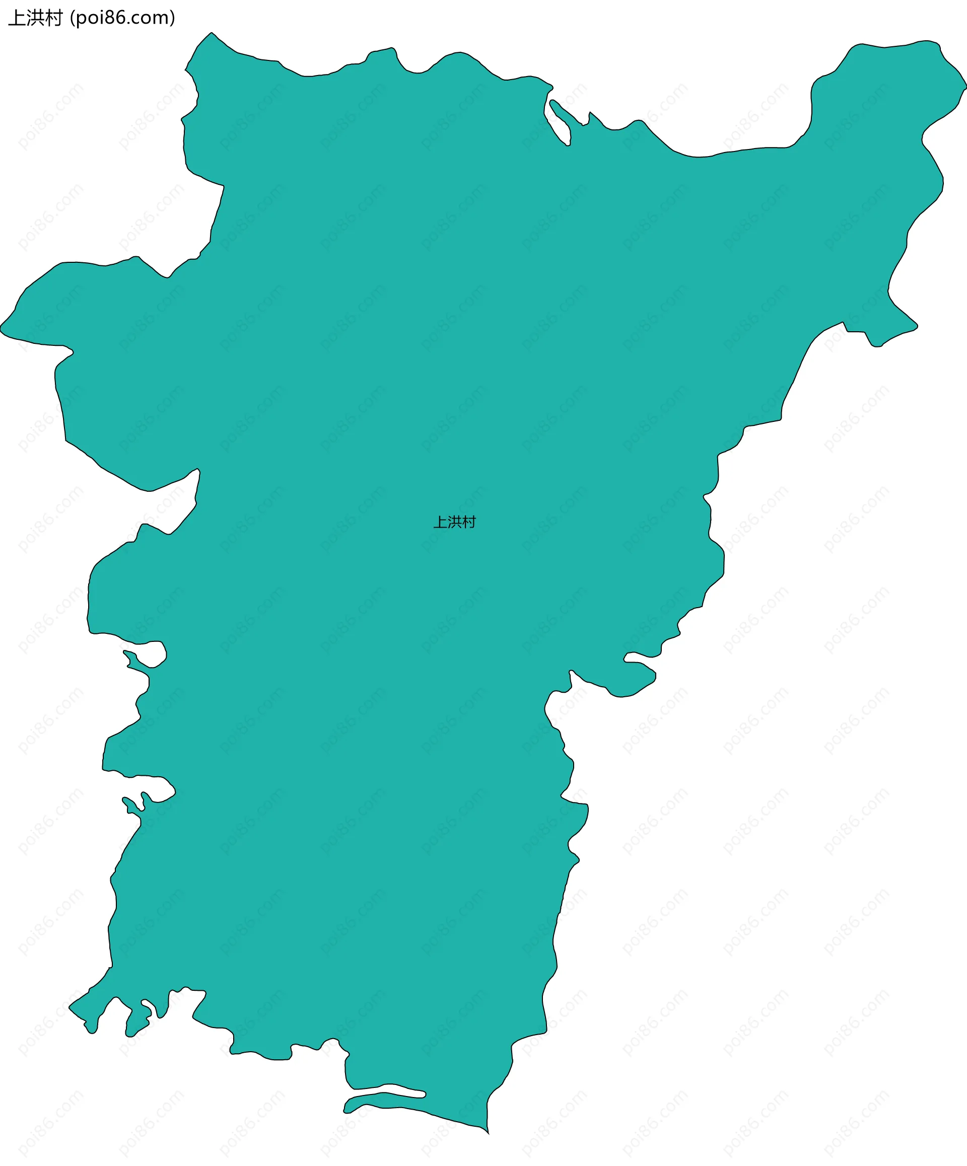 上洪村边界地图