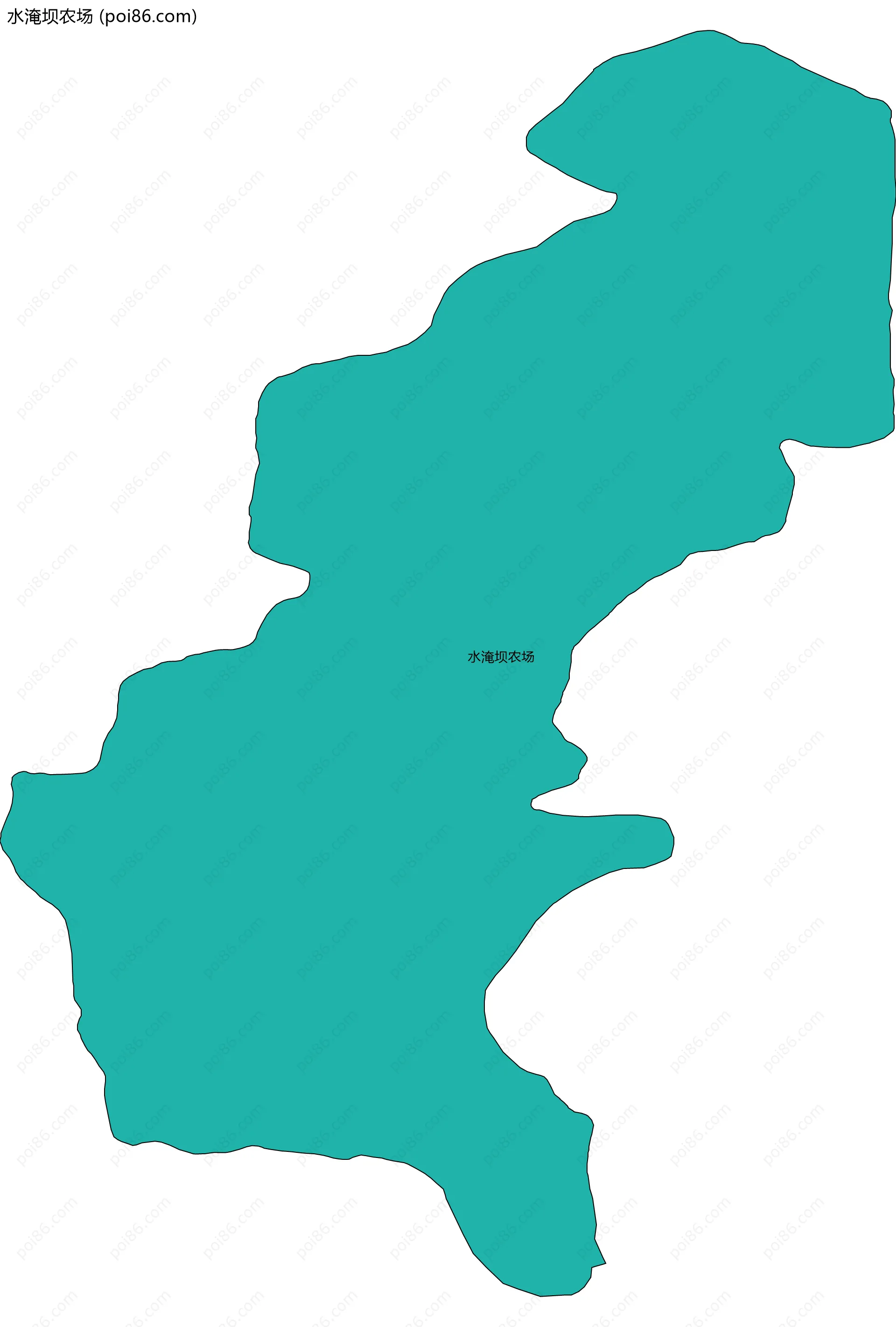 水淹坝农场边界地图