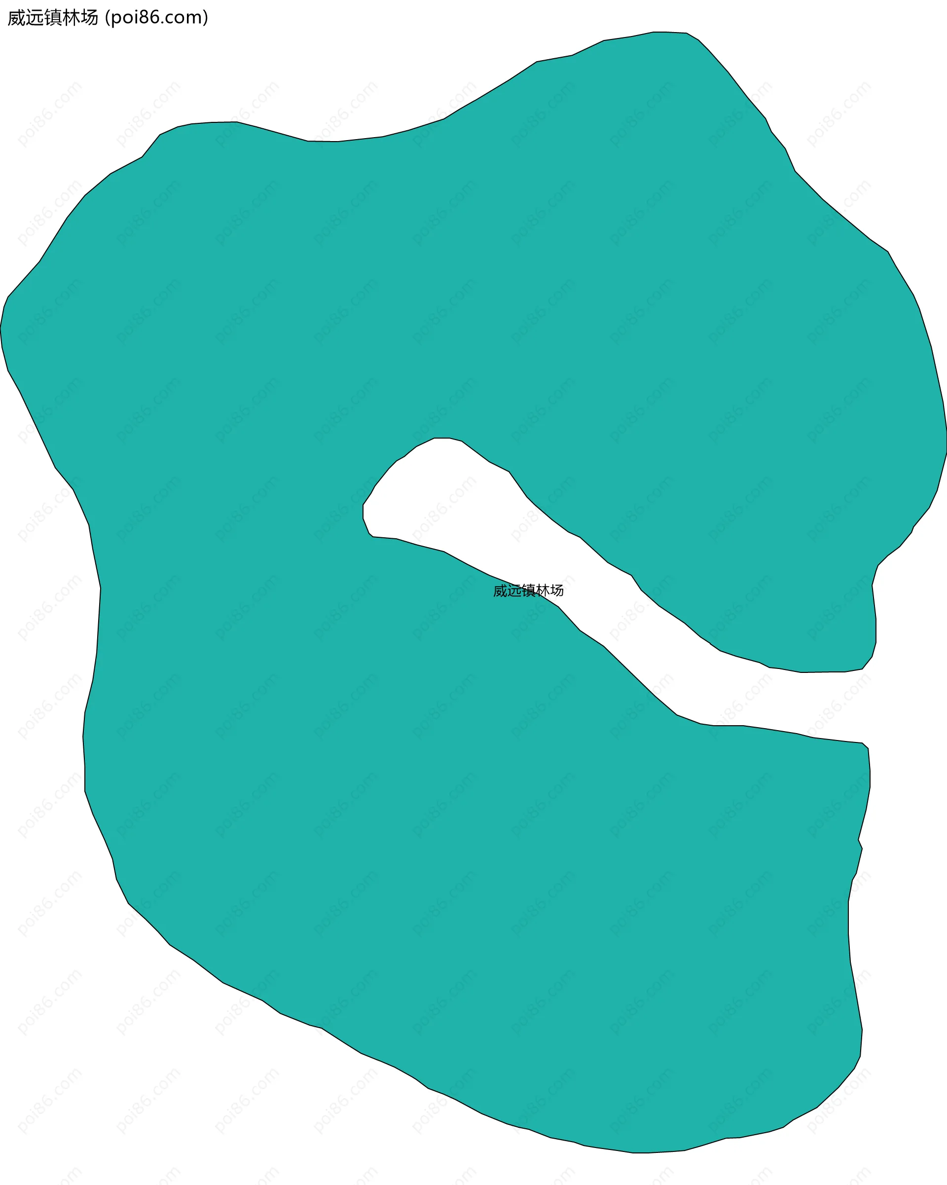 威远镇林场边界地图