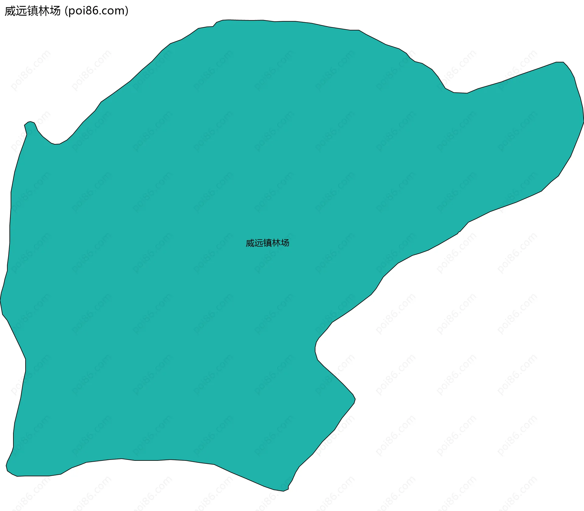威远镇林场边界地图