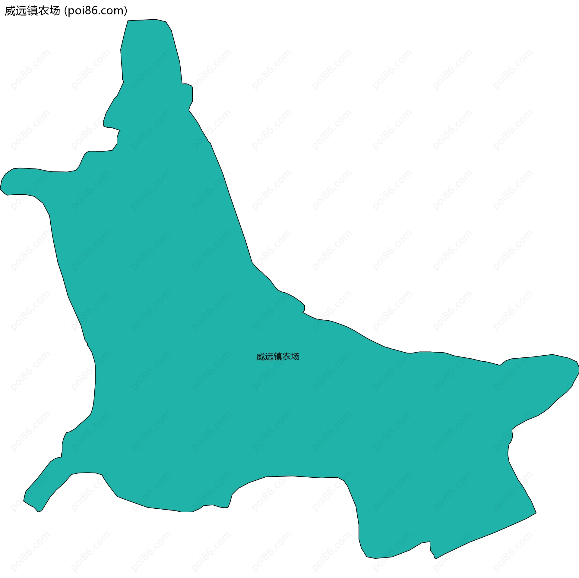 威远镇农场边界地图