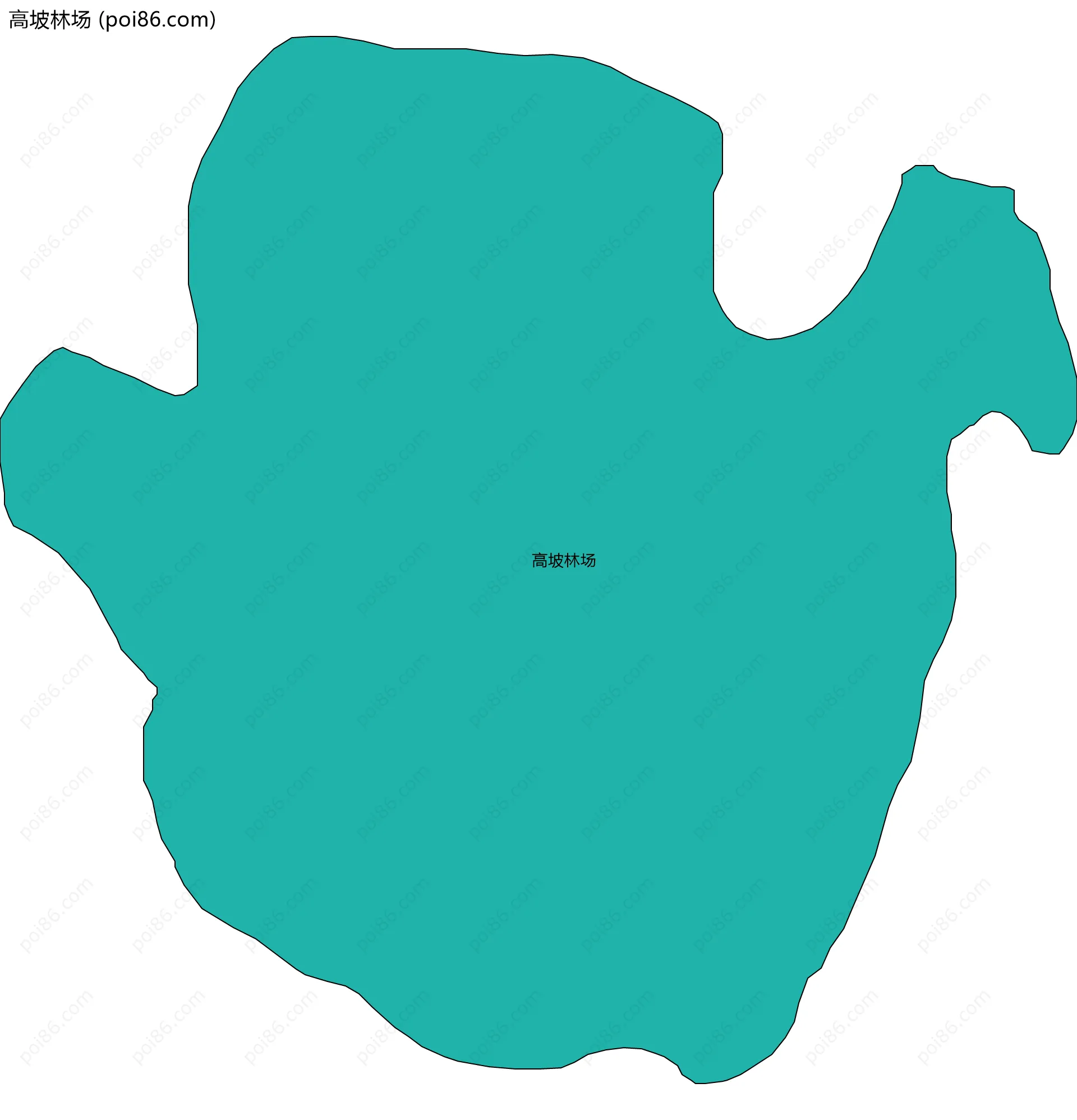 高坡林场边界地图