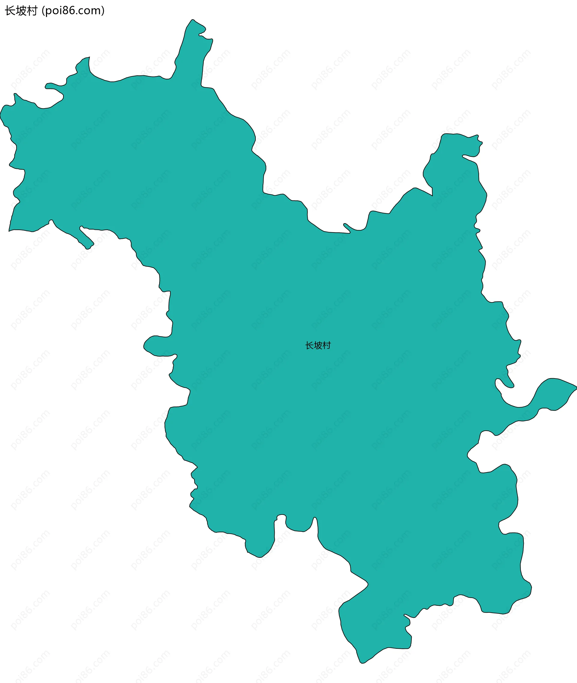 长坡村边界地图