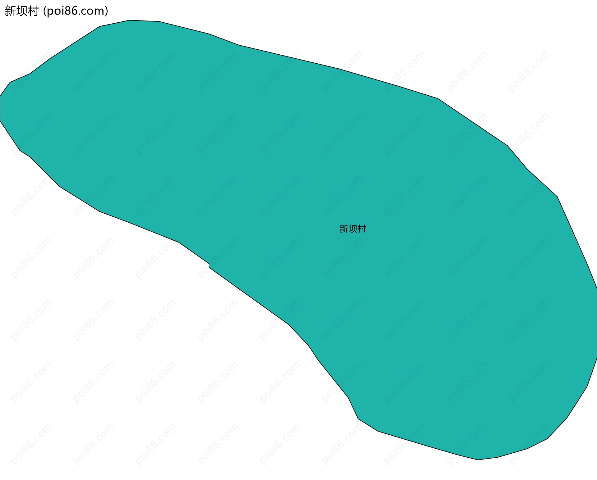 新坝村边界地图