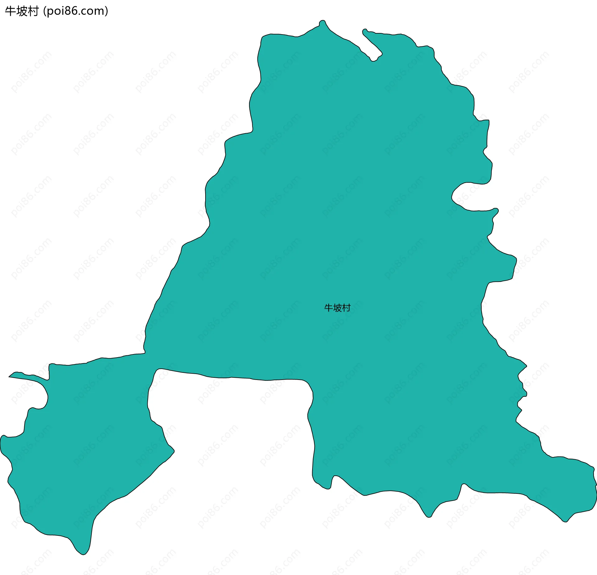 牛坡村边界地图