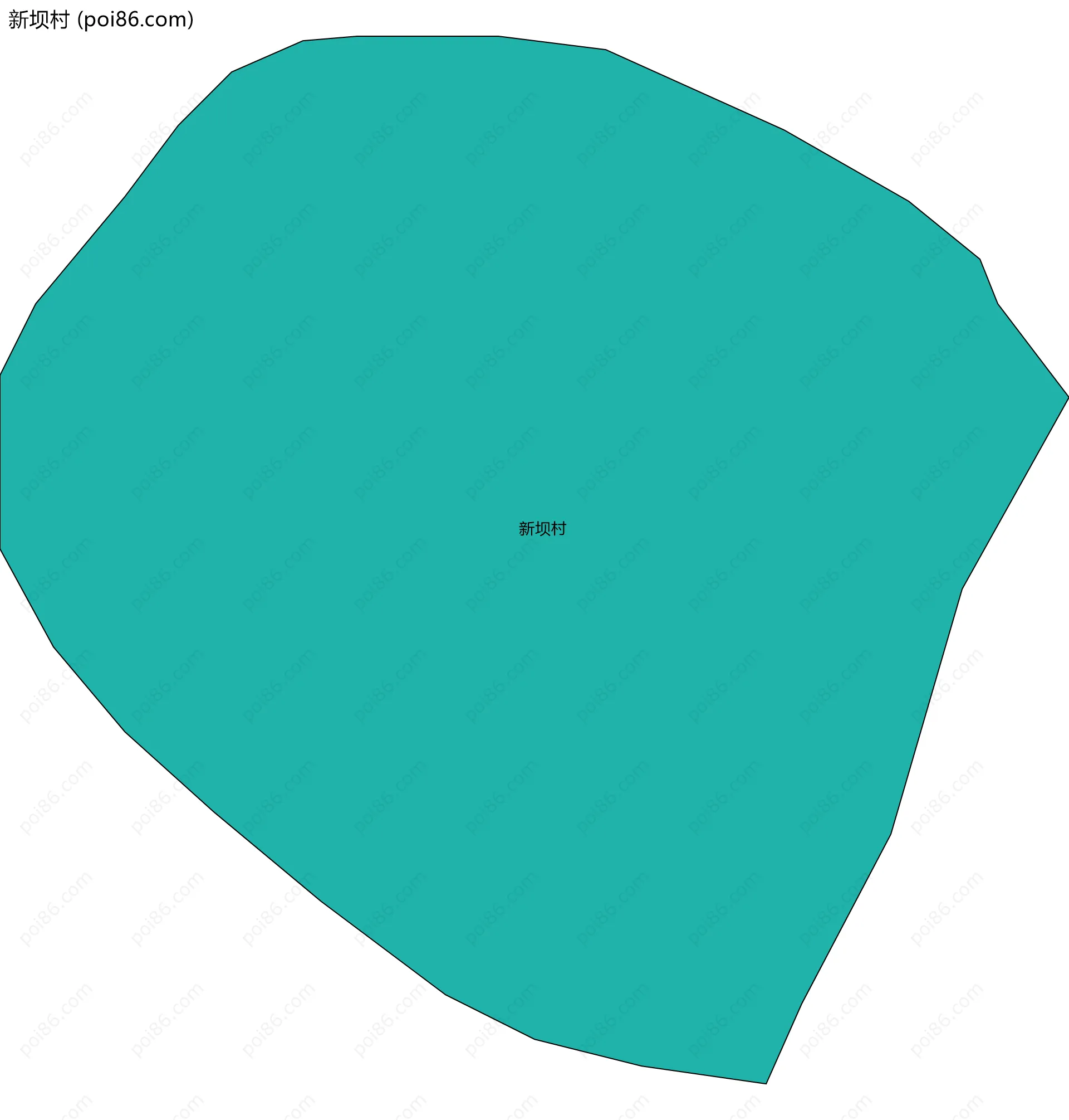 新坝村边界地图