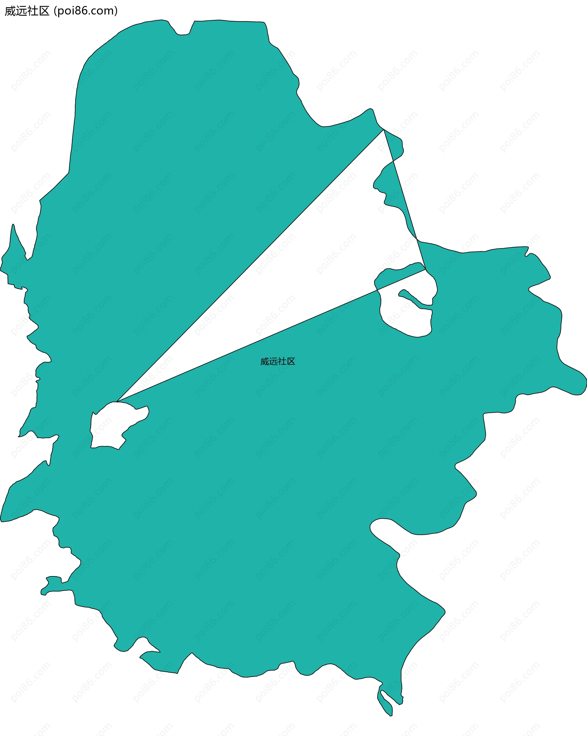 威远社区边界地图