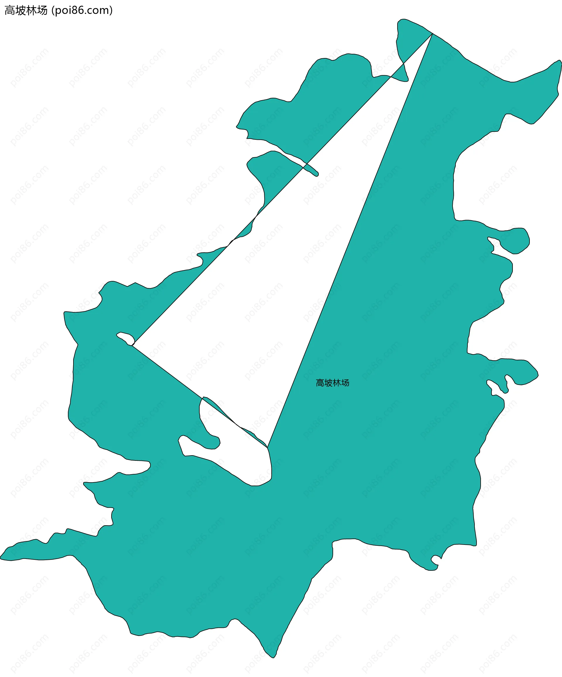 高坡林场边界地图