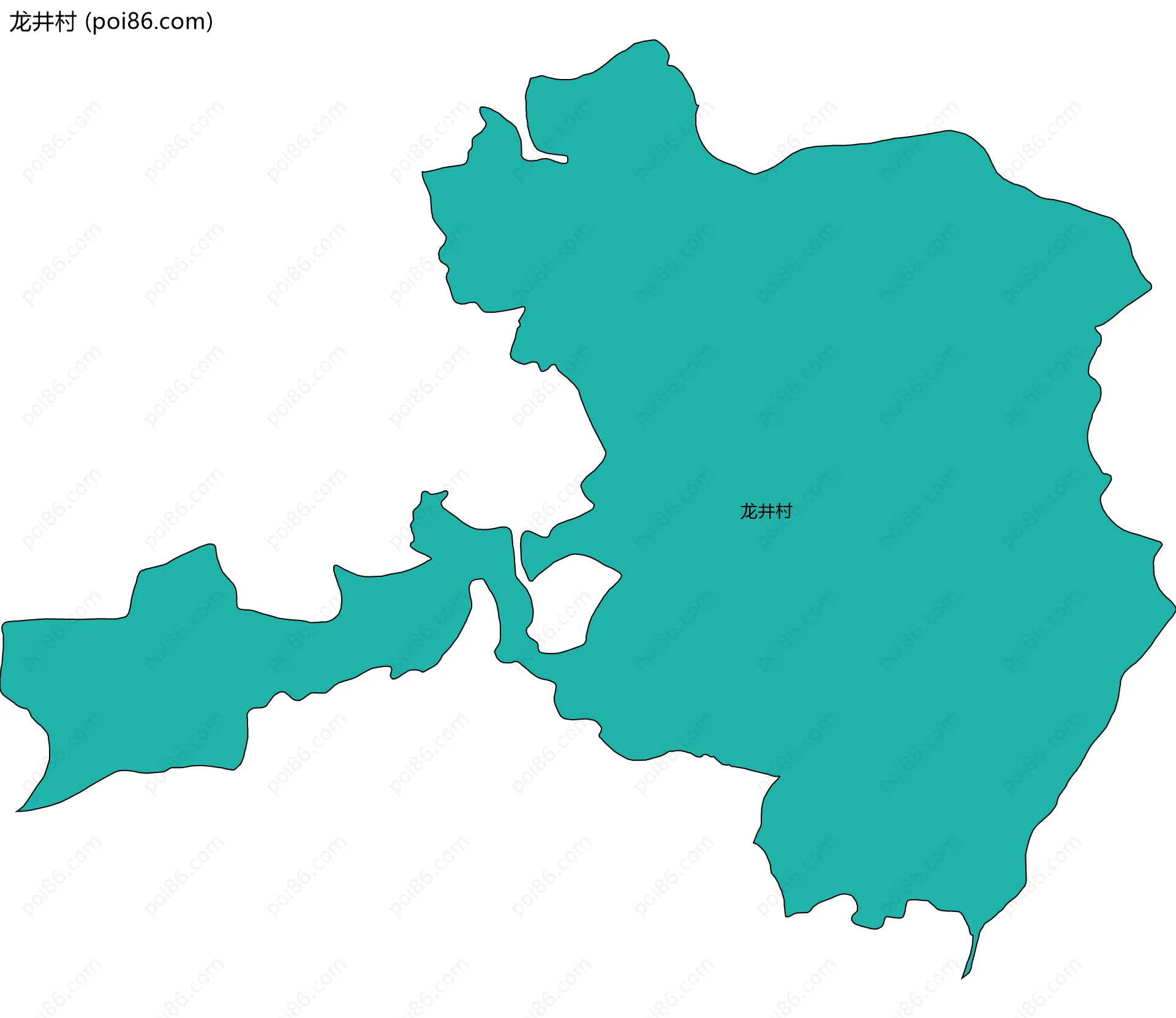 龙井村边界地图