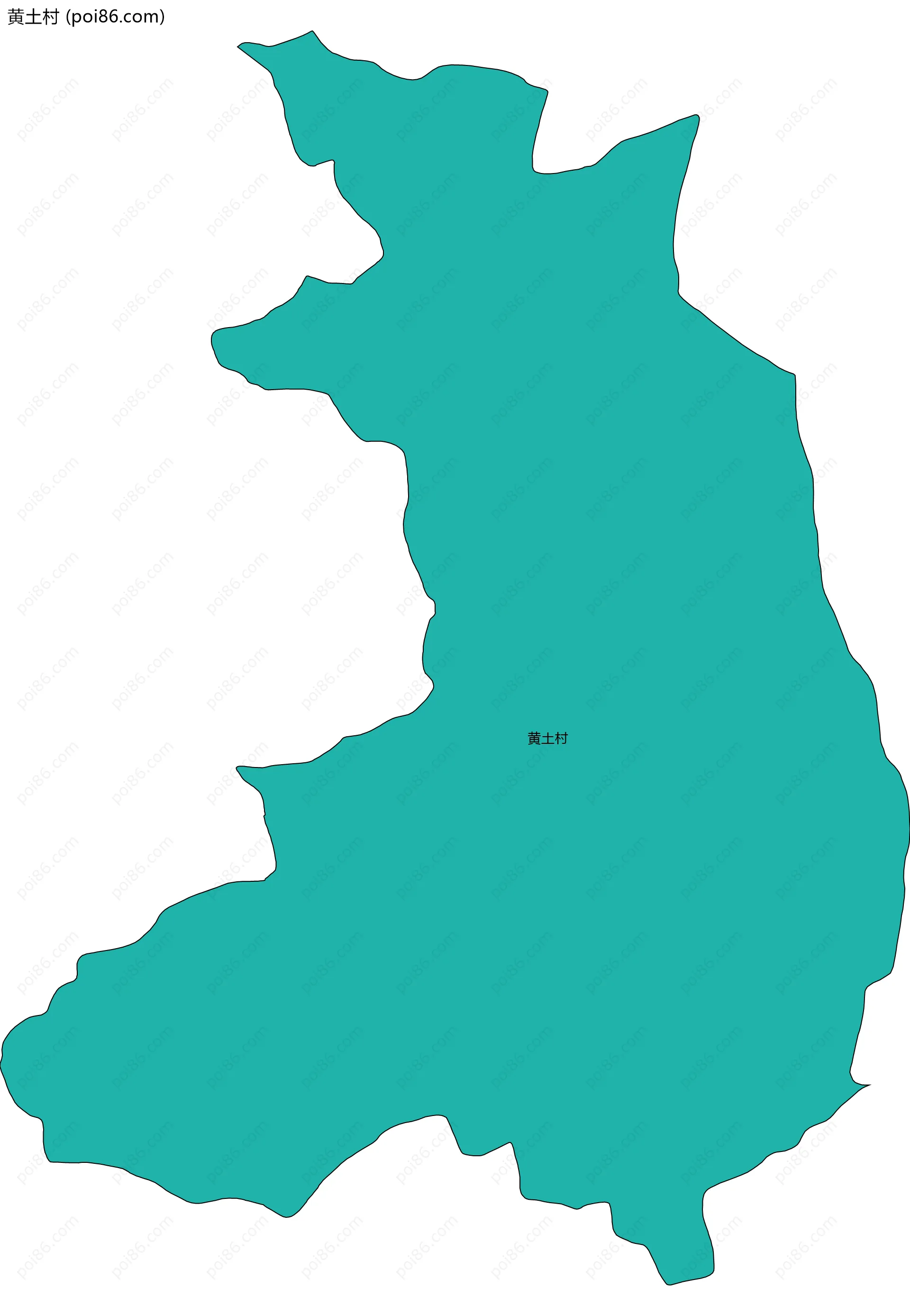 黄土村边界地图